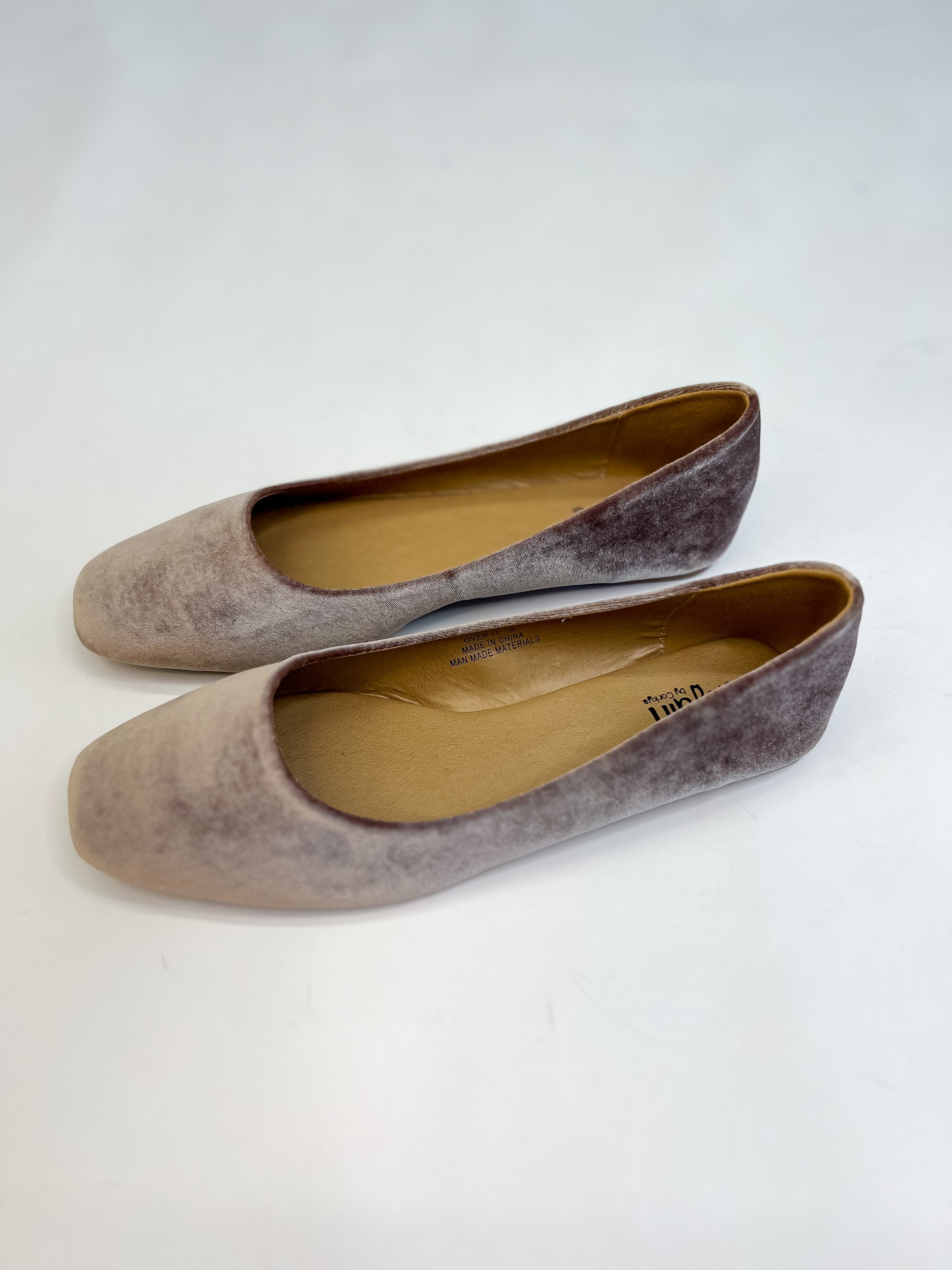 [Corky's] Over It Flat - Taupe Velvet