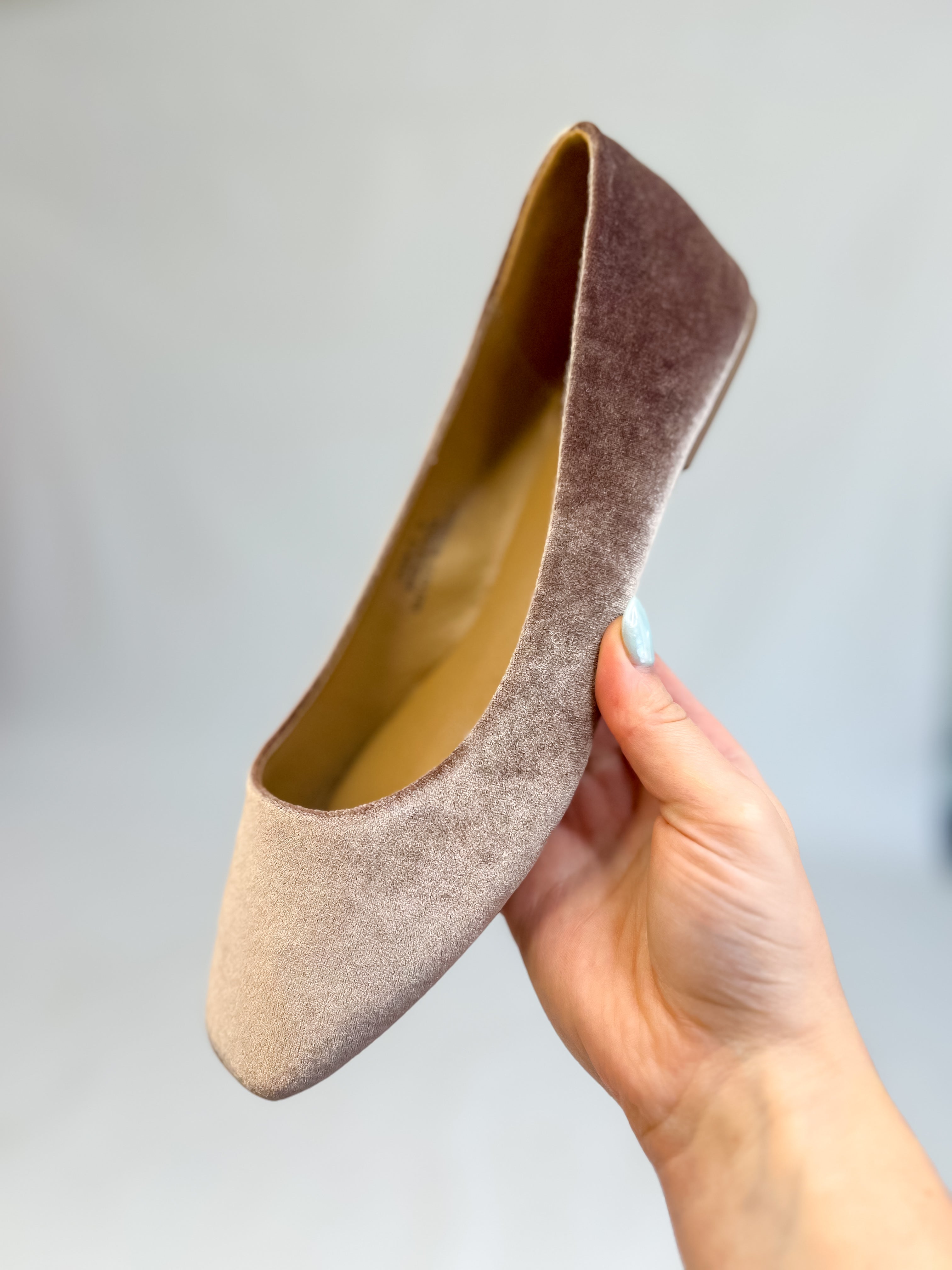 [Corky's] Over It Flat - Taupe Velvet