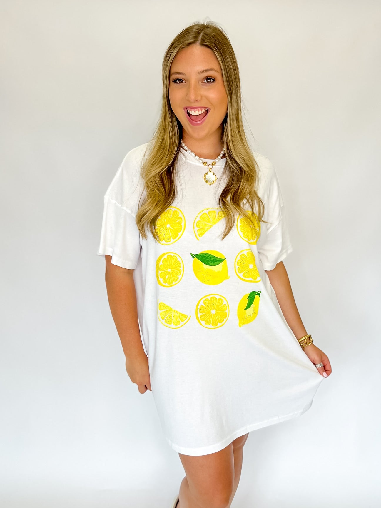 Lemon Wedge Short Tee Dress