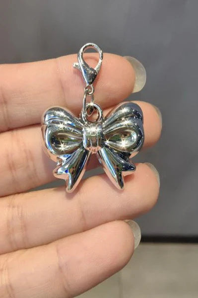 Classic Silver Bow Shoe Charm