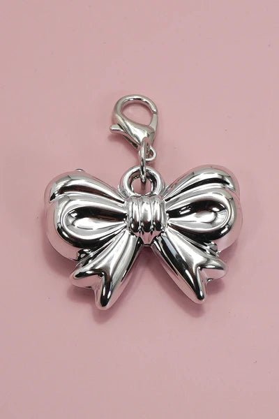 Classic Silver Bow Shoe Charm