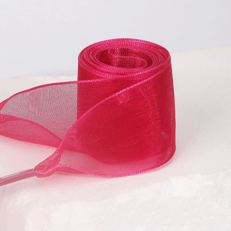 Satin Organza Shoe Lace - Fuchsia