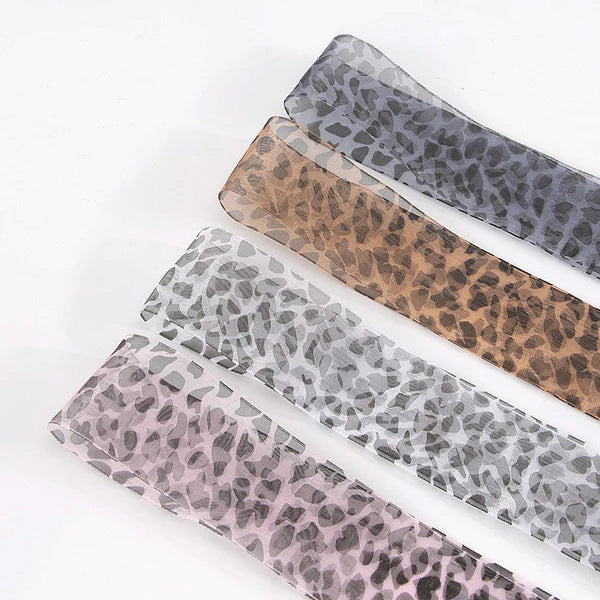 Animal Satin Organza Shoe Lace - White