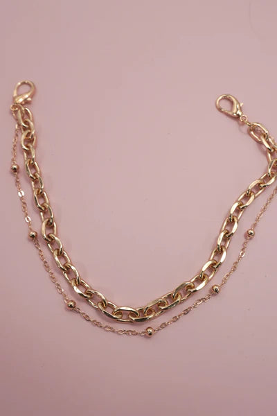 Multi Gold Ball Chain Shoe Charm