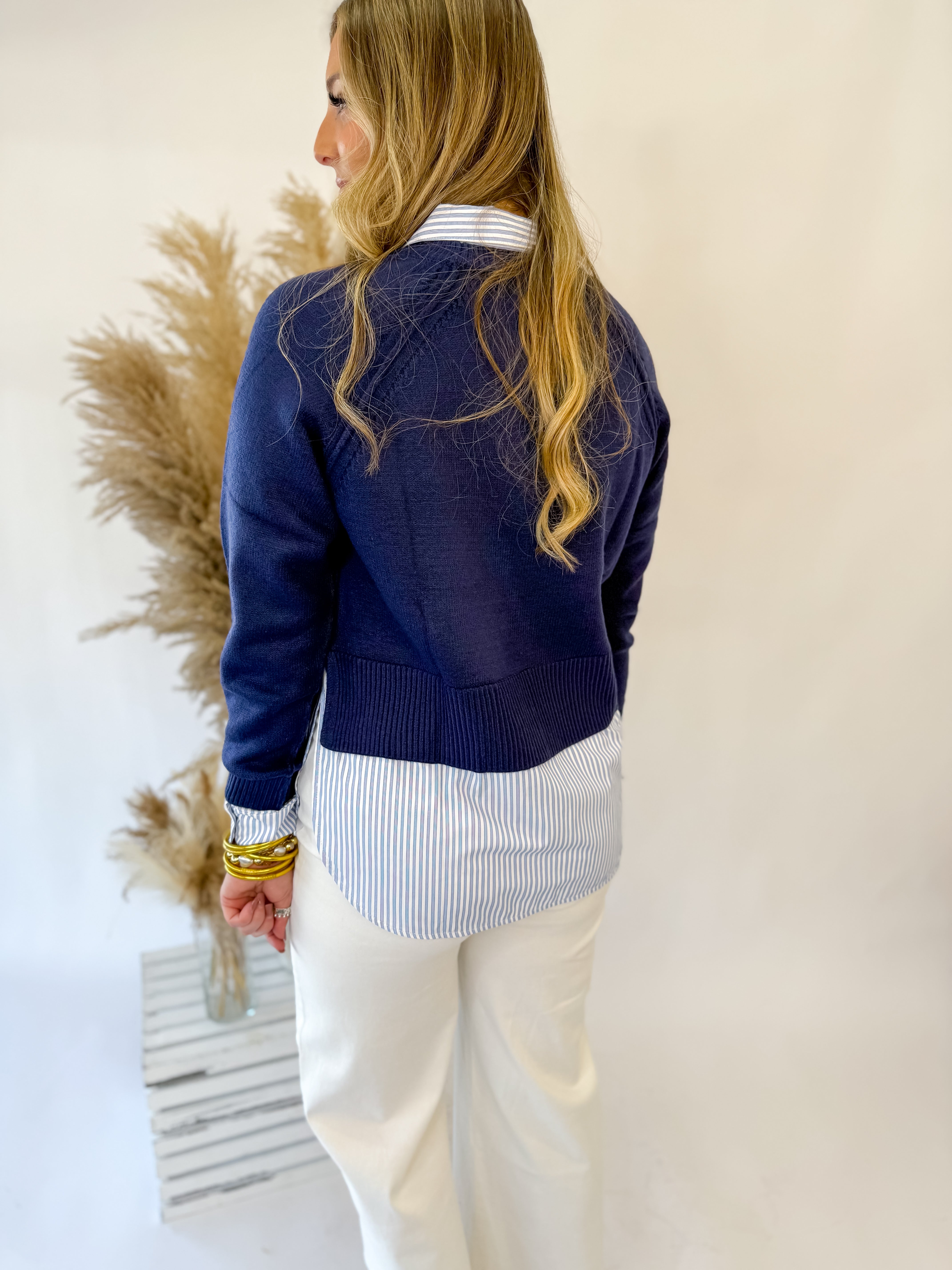 [Elan]Crossover Chic Sweater