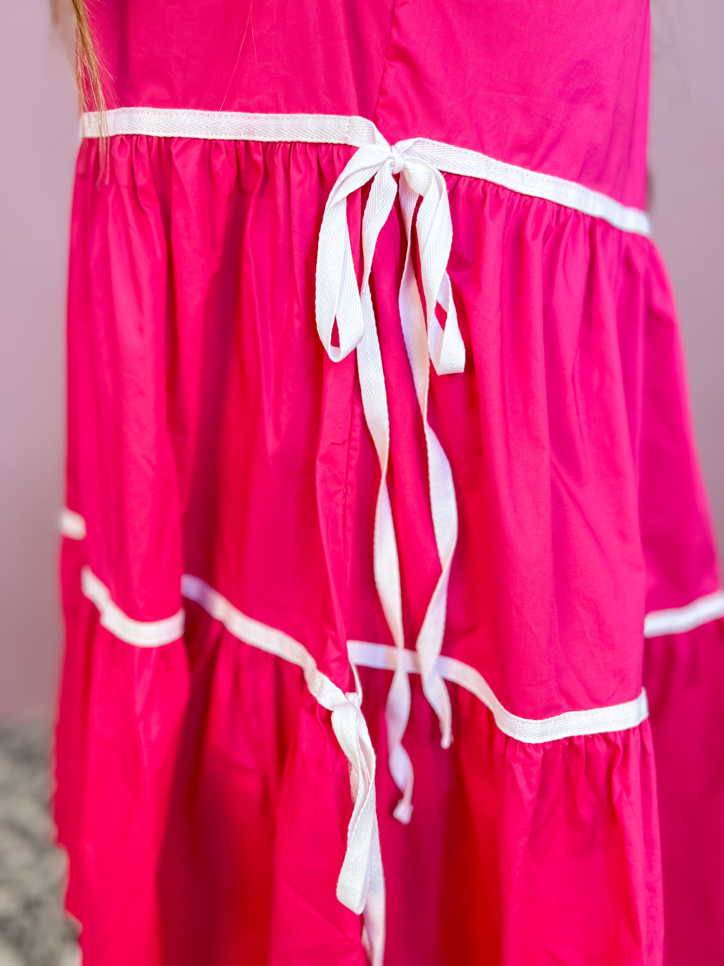 Lena Sleeveless Mini Dress-Fuchsia