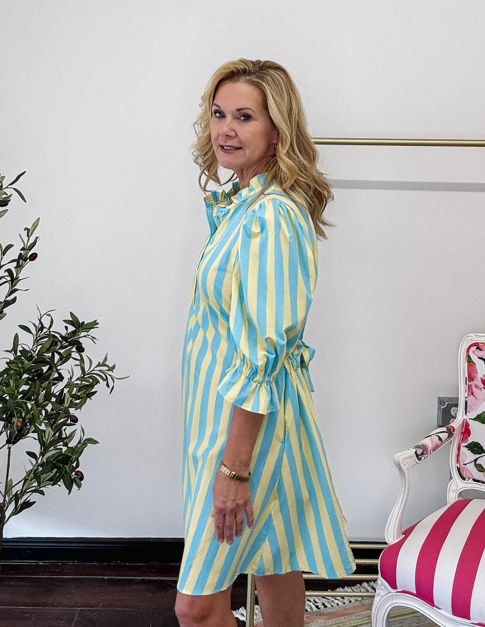 Lemon Drop Puff Sleeve Dress