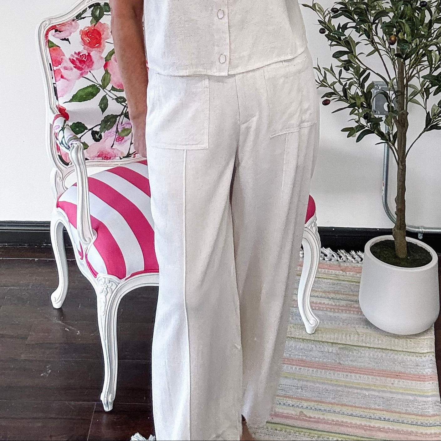 Summer Linen Trouser-Oatmeal
