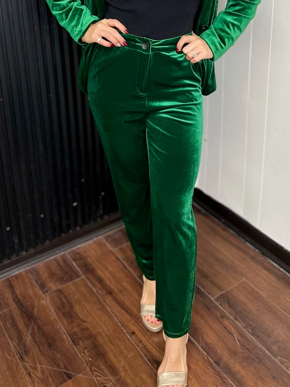 Velvet Dreams Pants-Green