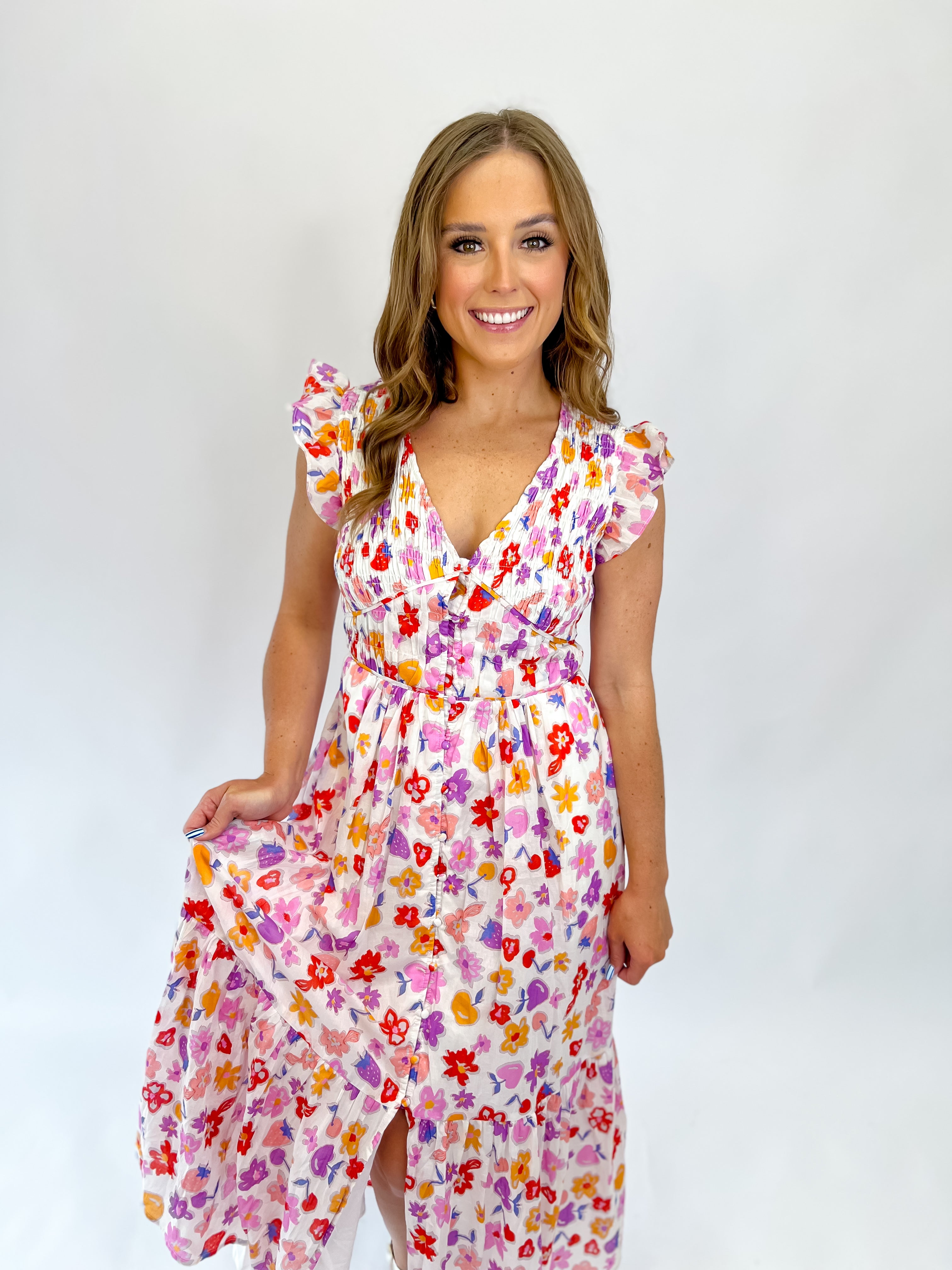 Spring Season White Midi Dress