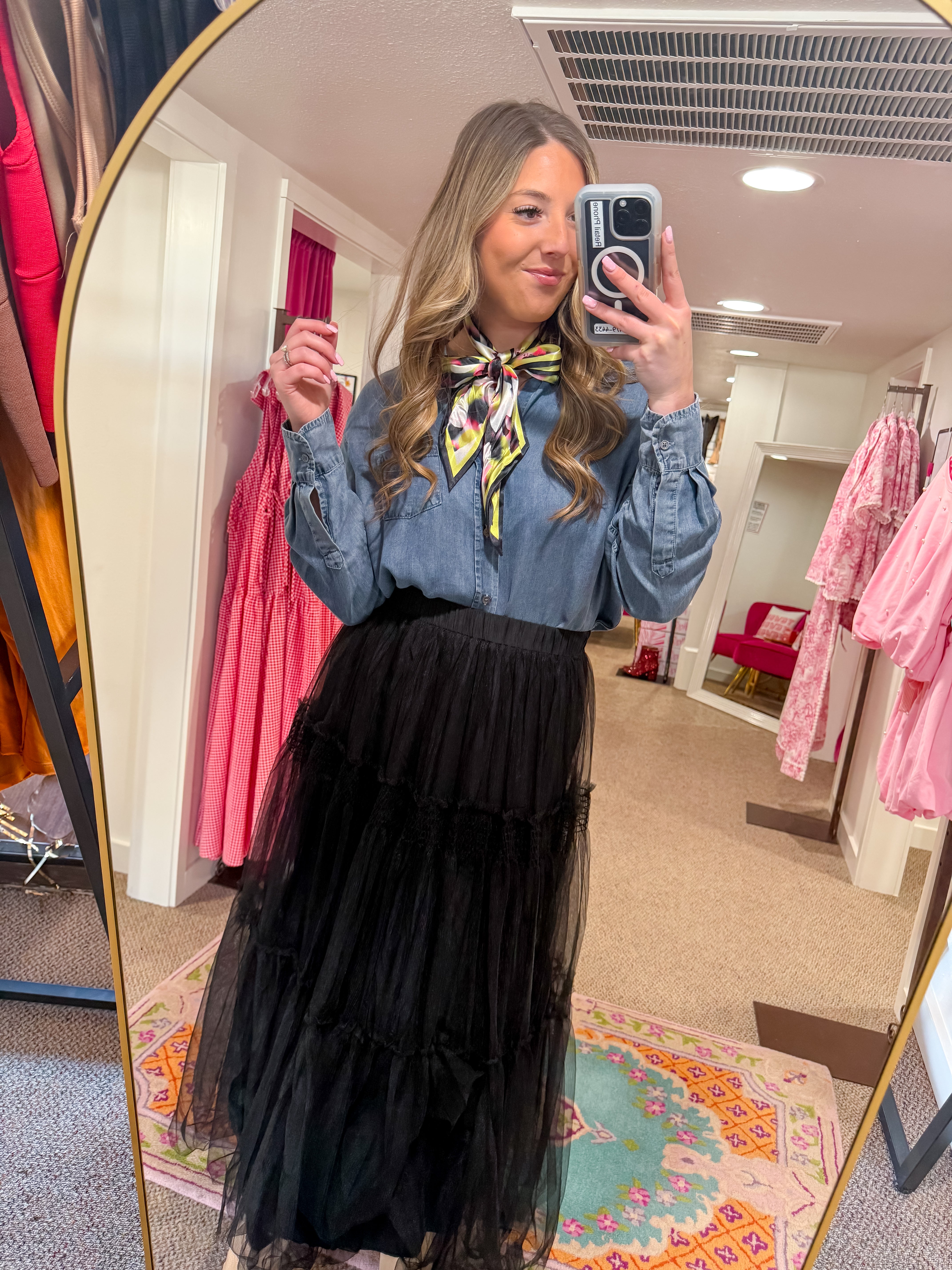 Lacefall Maxi Skirt- Black