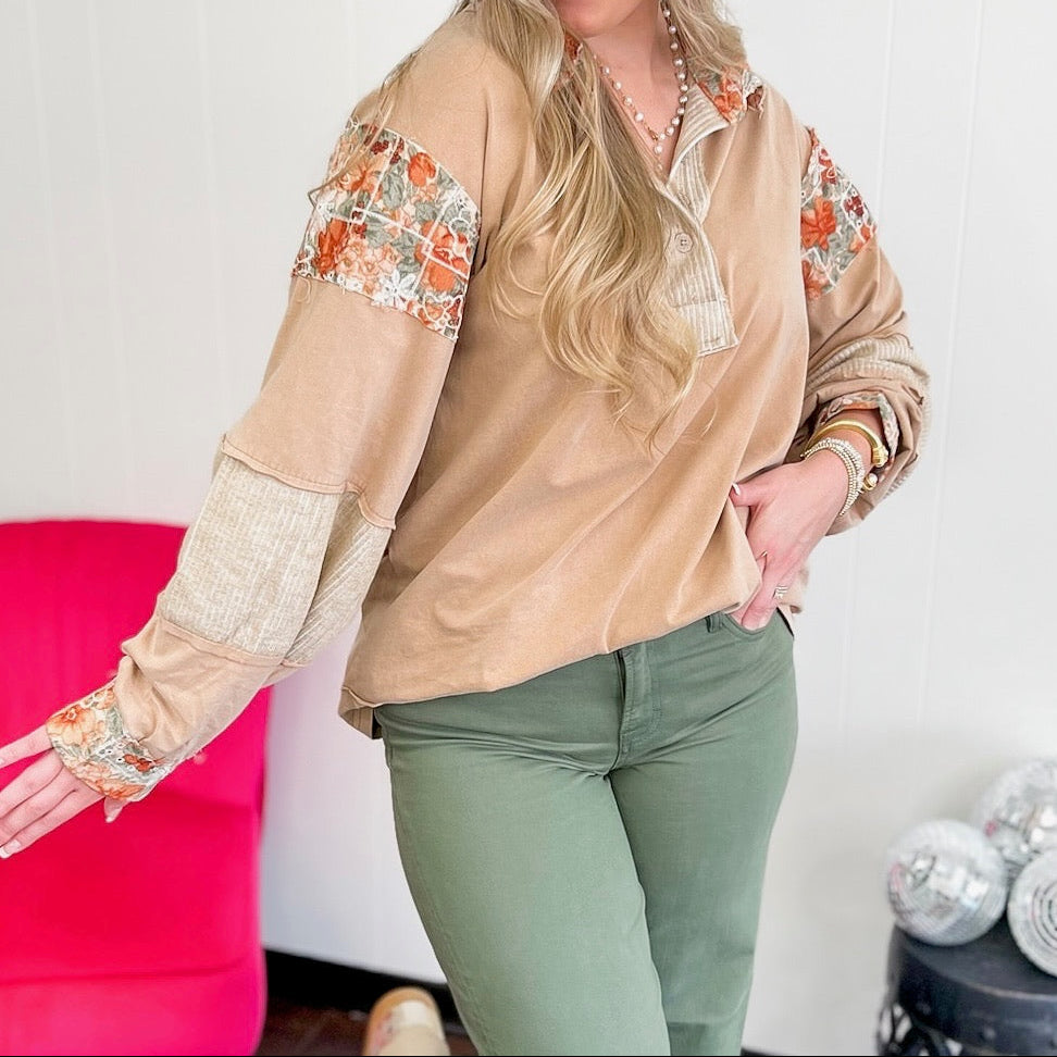 Rustic Sunset Oversized Top