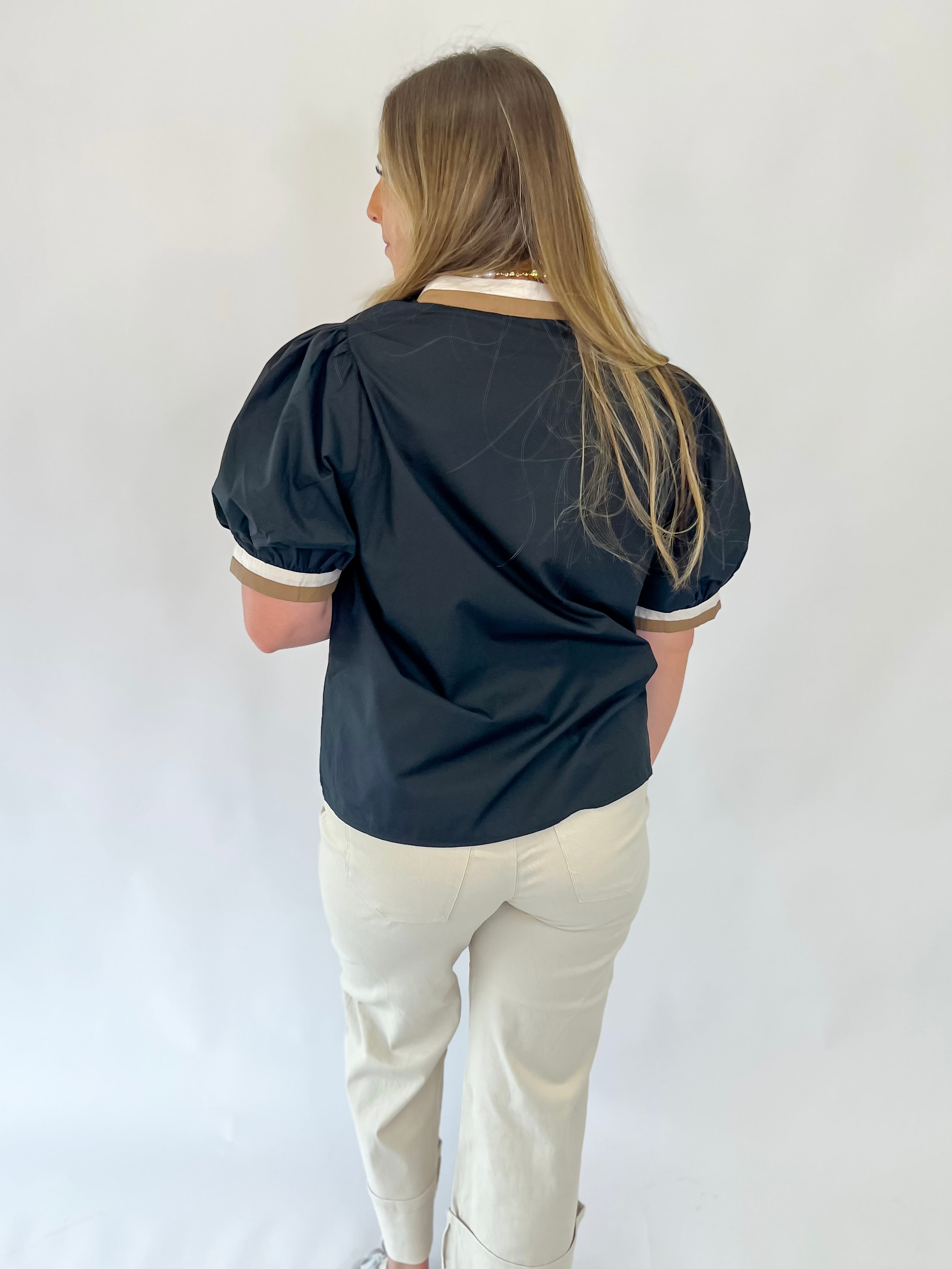 Fall Noir V-Neck Top