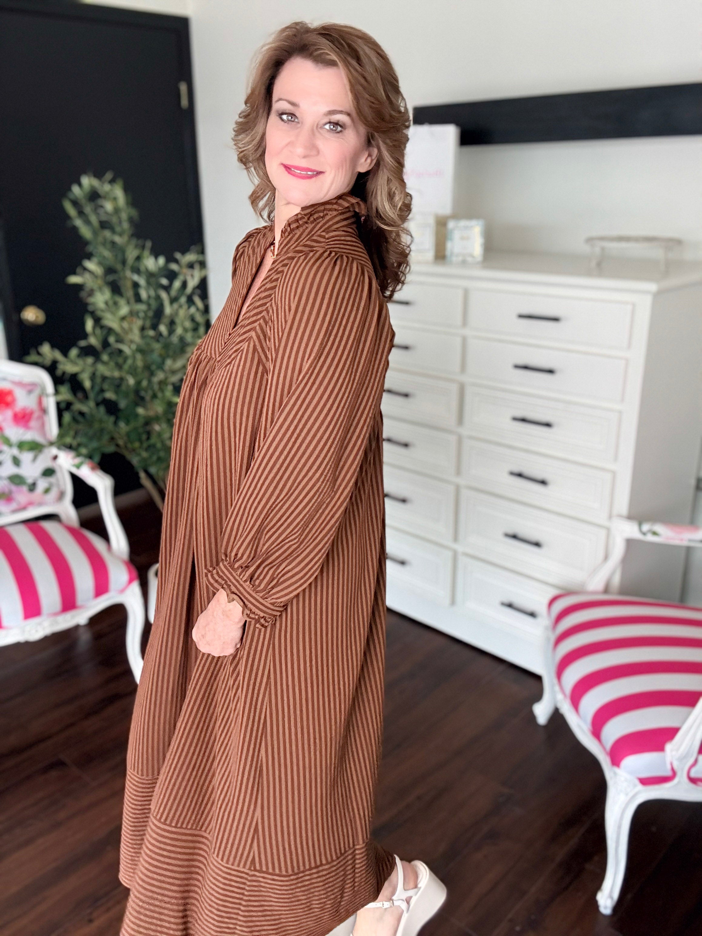 Cappuccino Stripe Dress
