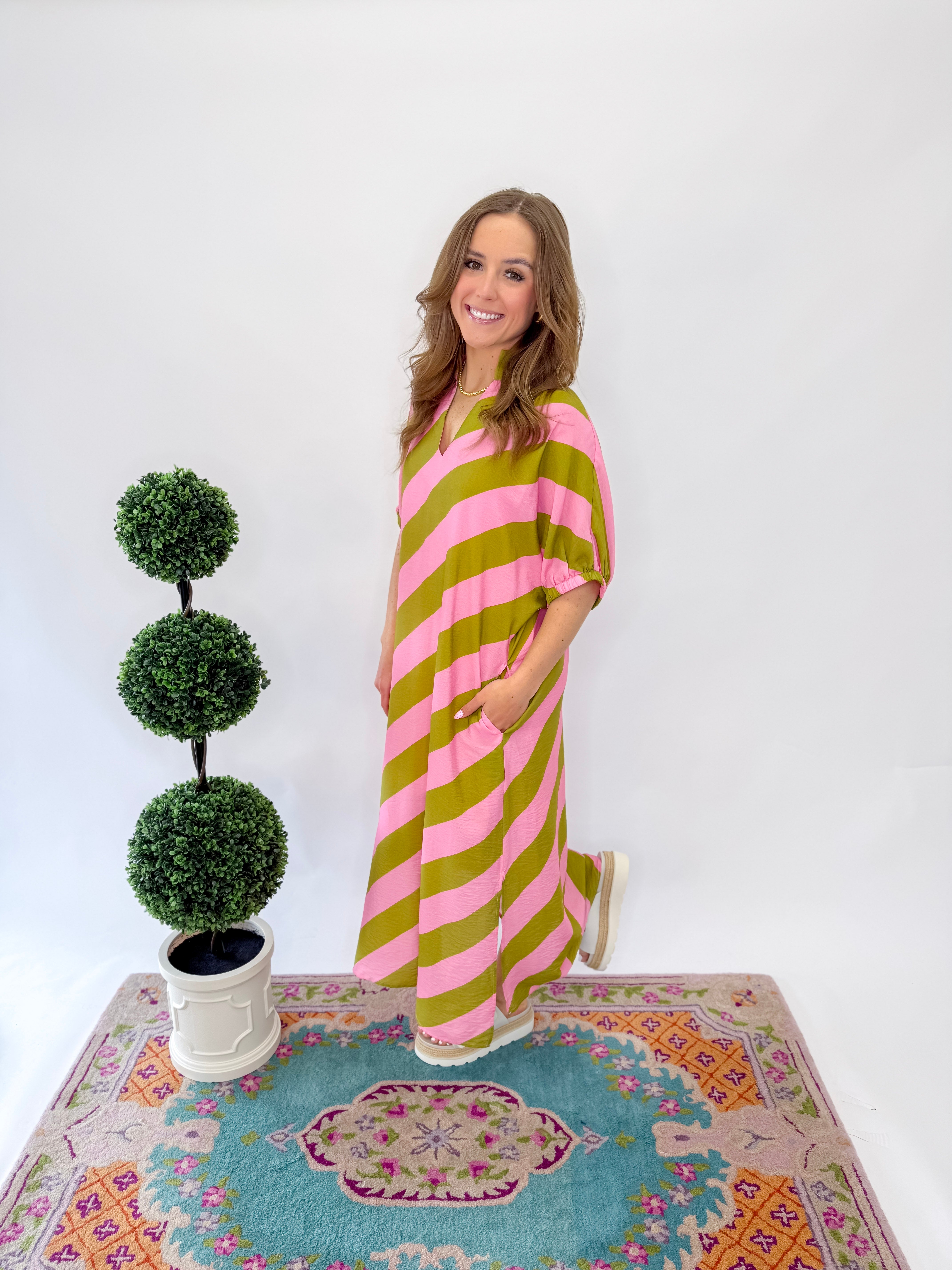 Capri Midi Dress - Kiwi Pink