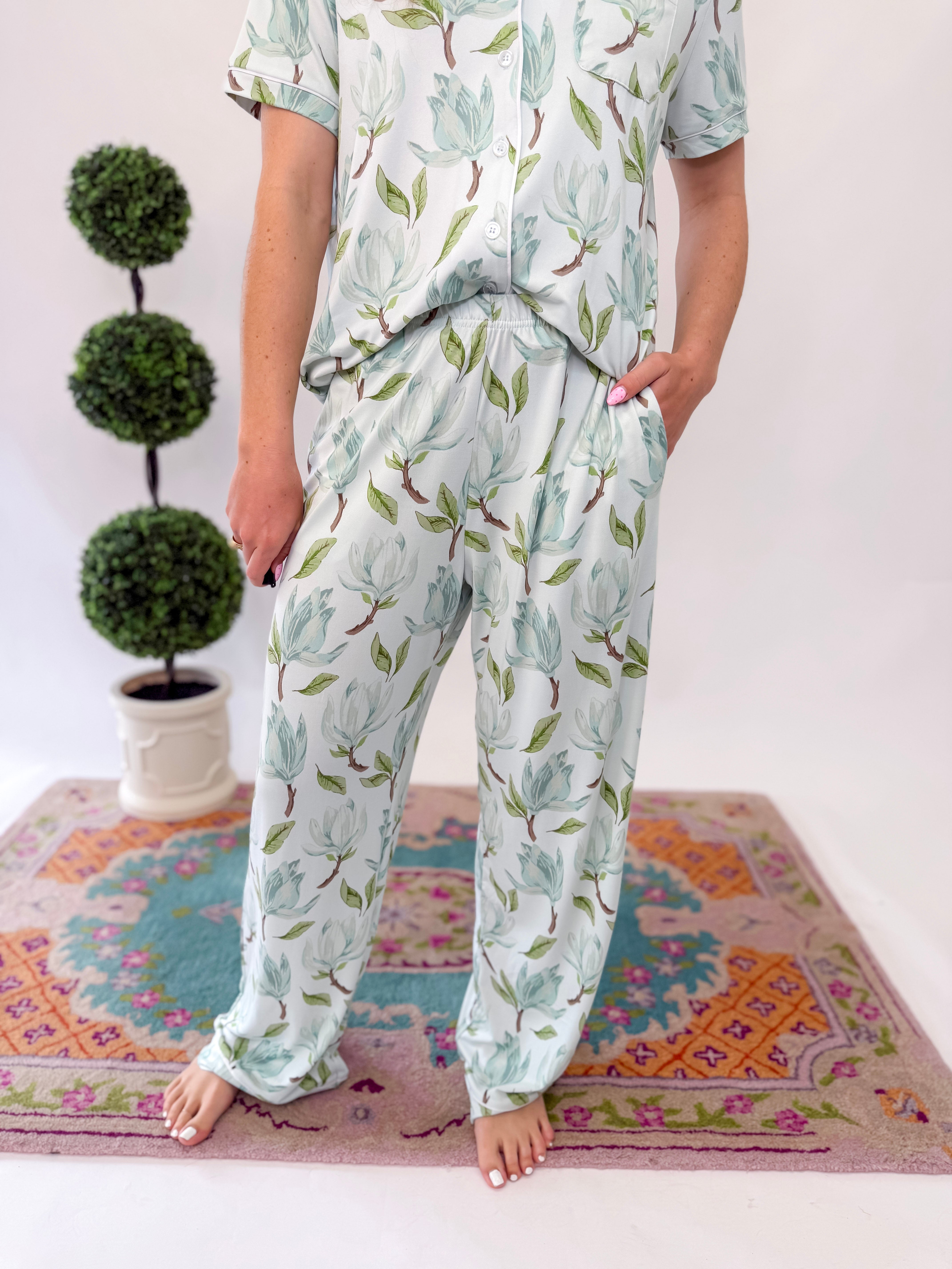 Audrey Sleep Pants - Aqua