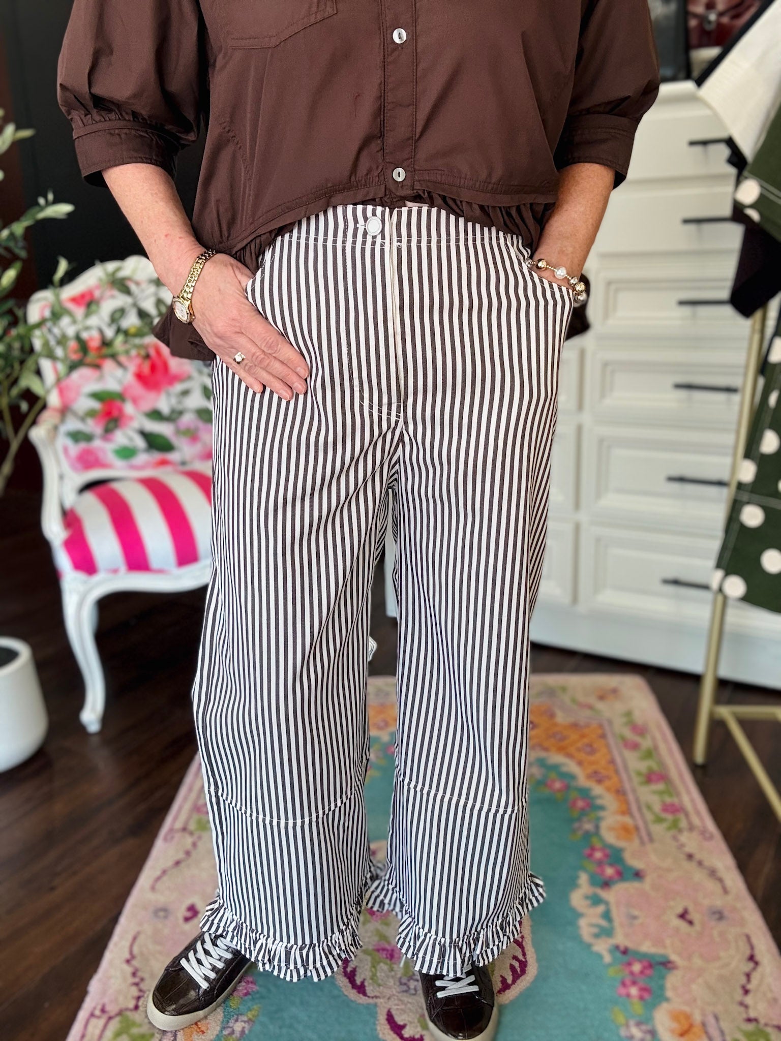Candy Striper Pant-Brown