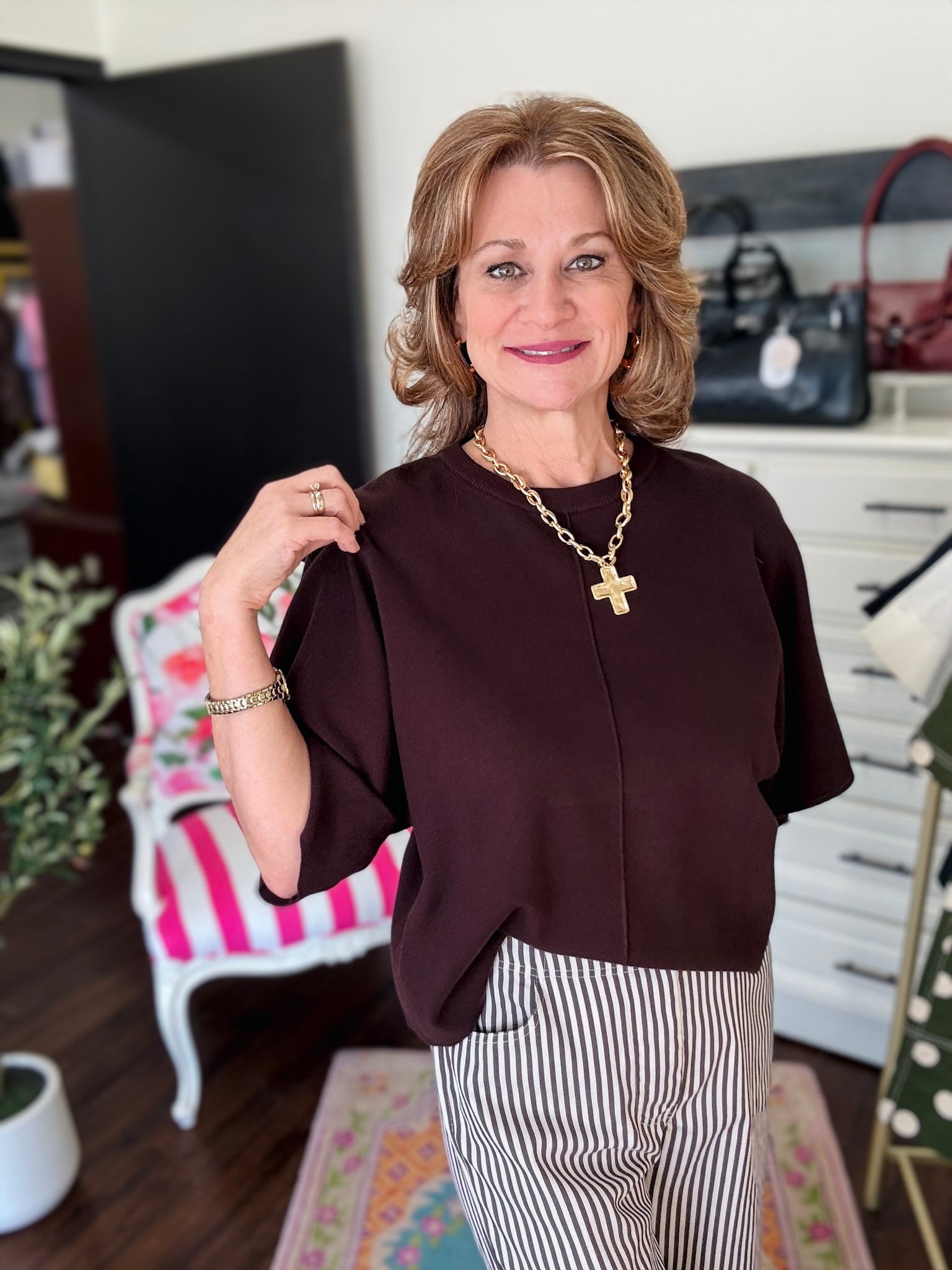Fall Style Top - Brown