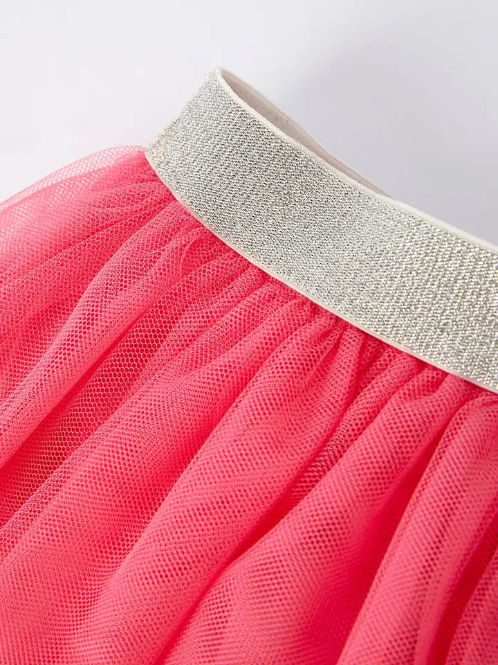 Christmas Candy Cane & Bow Tutu Girls Skirt