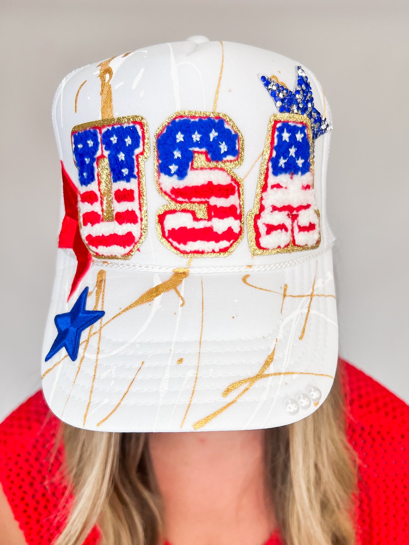 USA Splatter Paint Cap