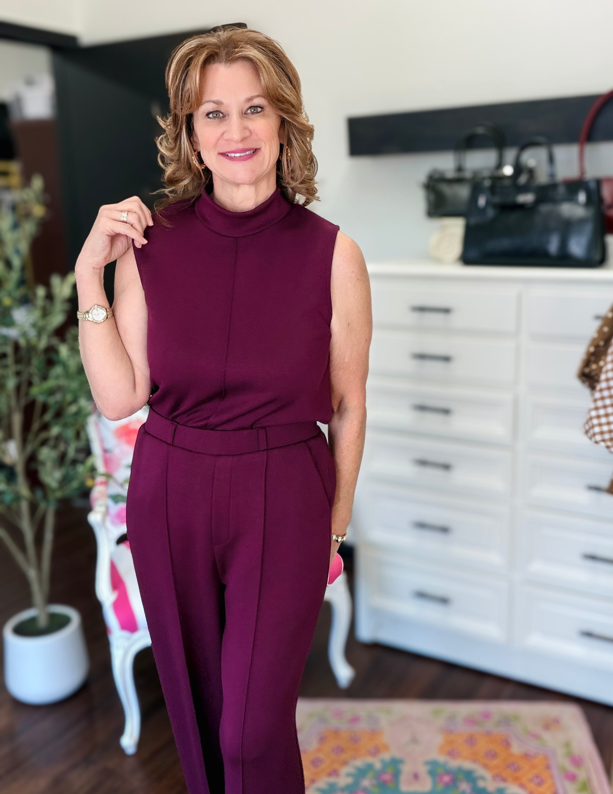 The Classic Trouser - Burgundy
