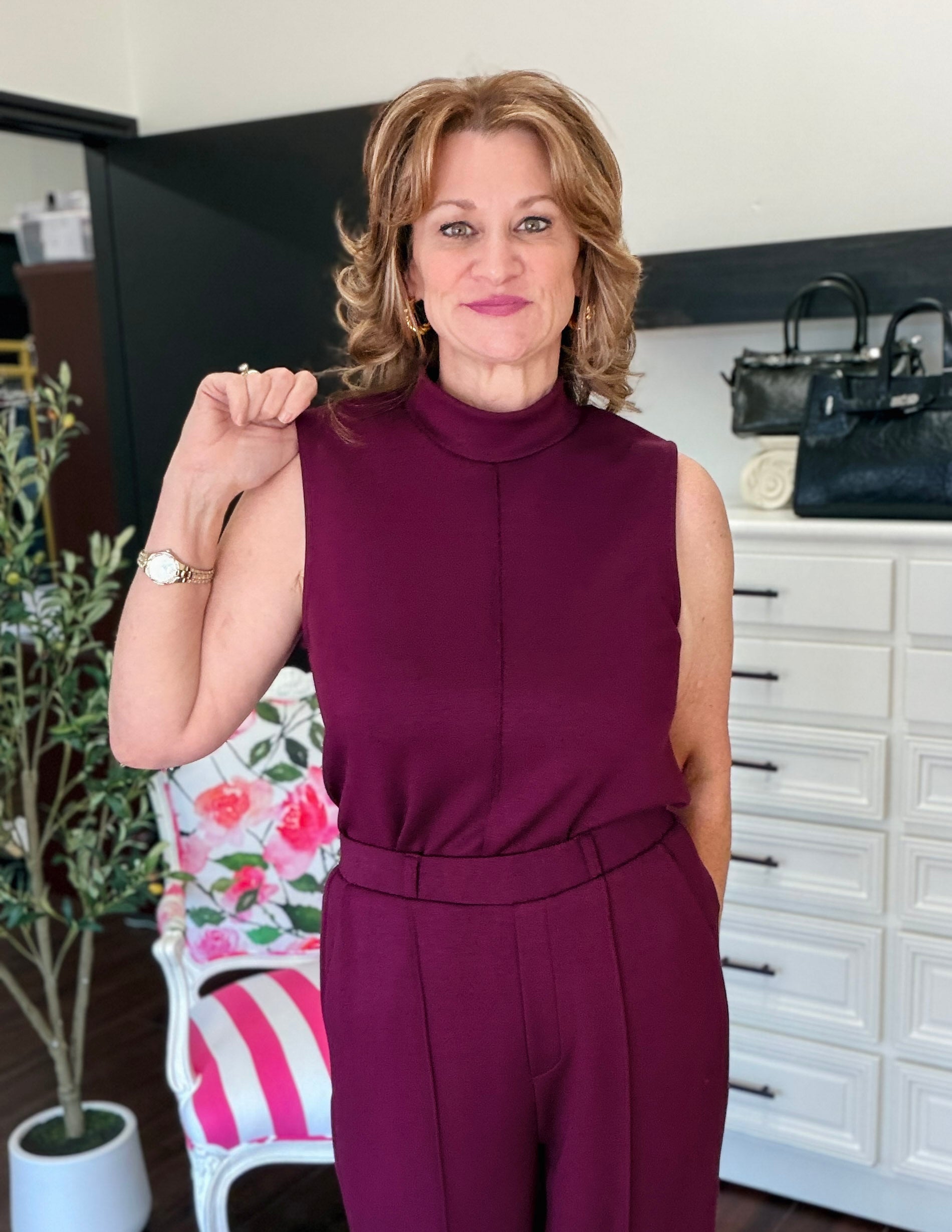 The Classic Trouser - Burgundy