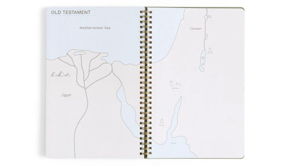 Church Notes Notebook with Maps - Olive