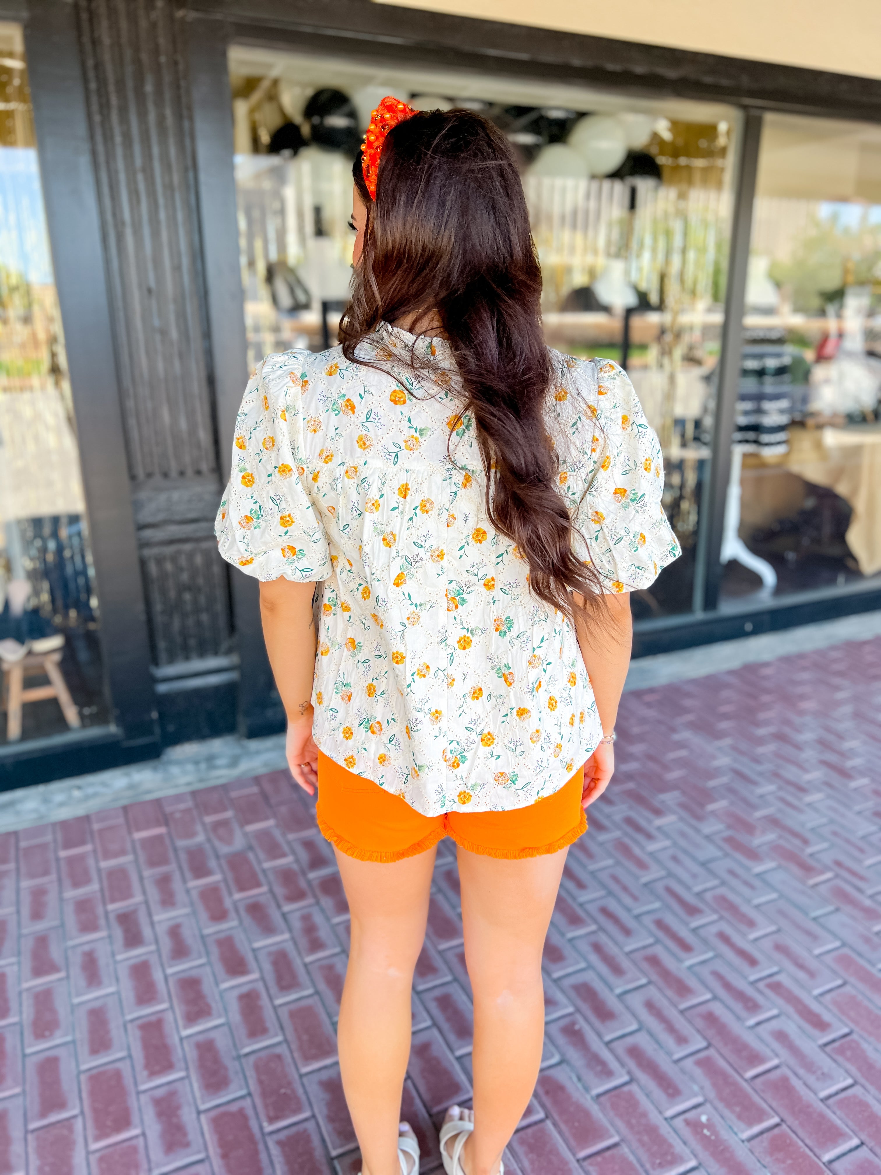 [Judy Blue] Boardwalk Days Shorts-Orange
