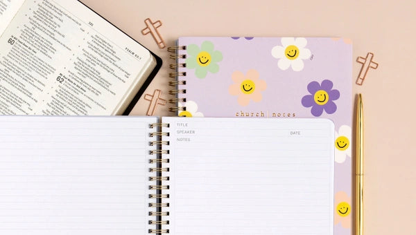 Church Notes Happy Daisy  Notebook - Callie Danielle x Church Notes Co.