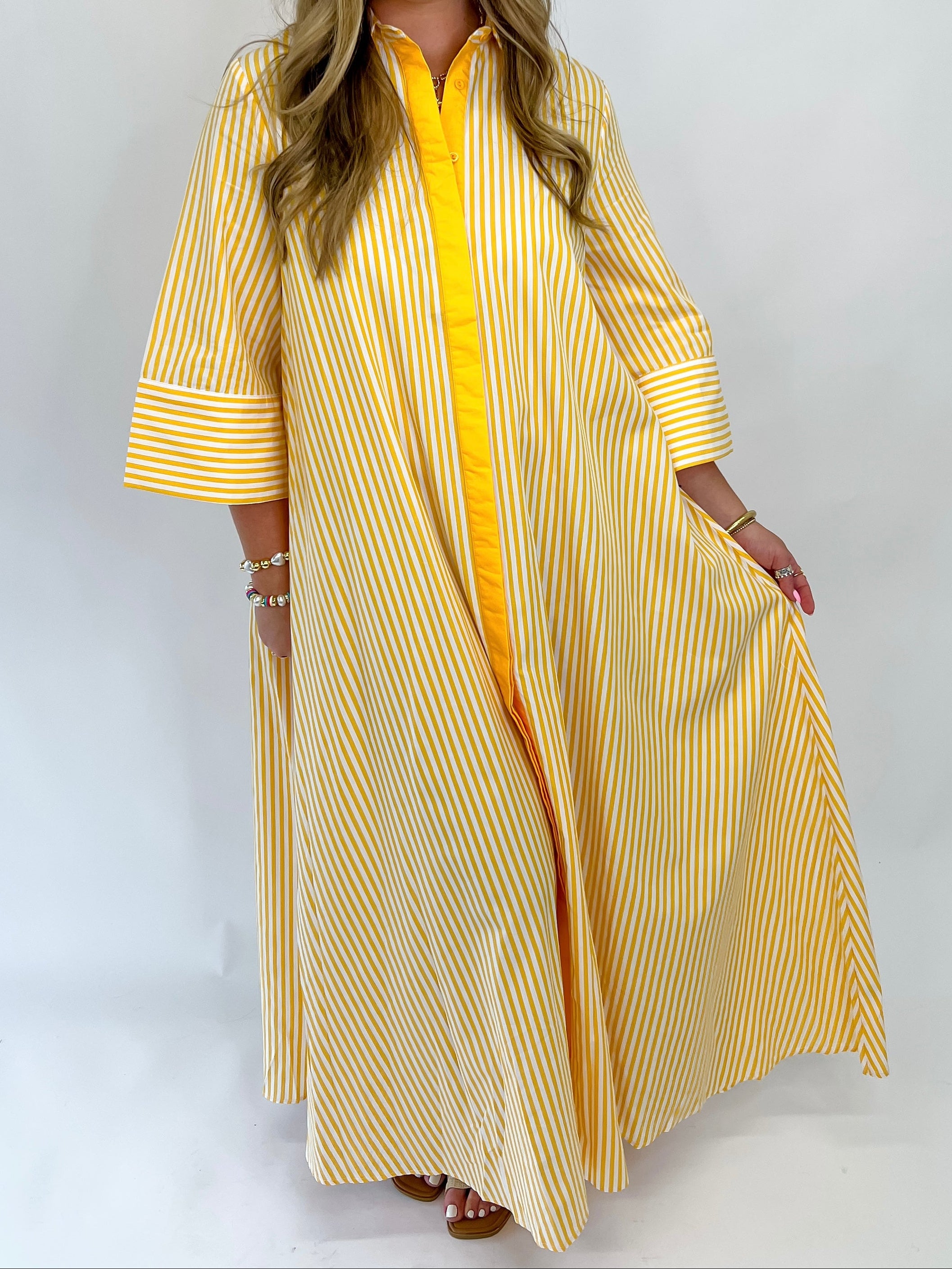 Brunch In Capri Maxi Dress - Yellow