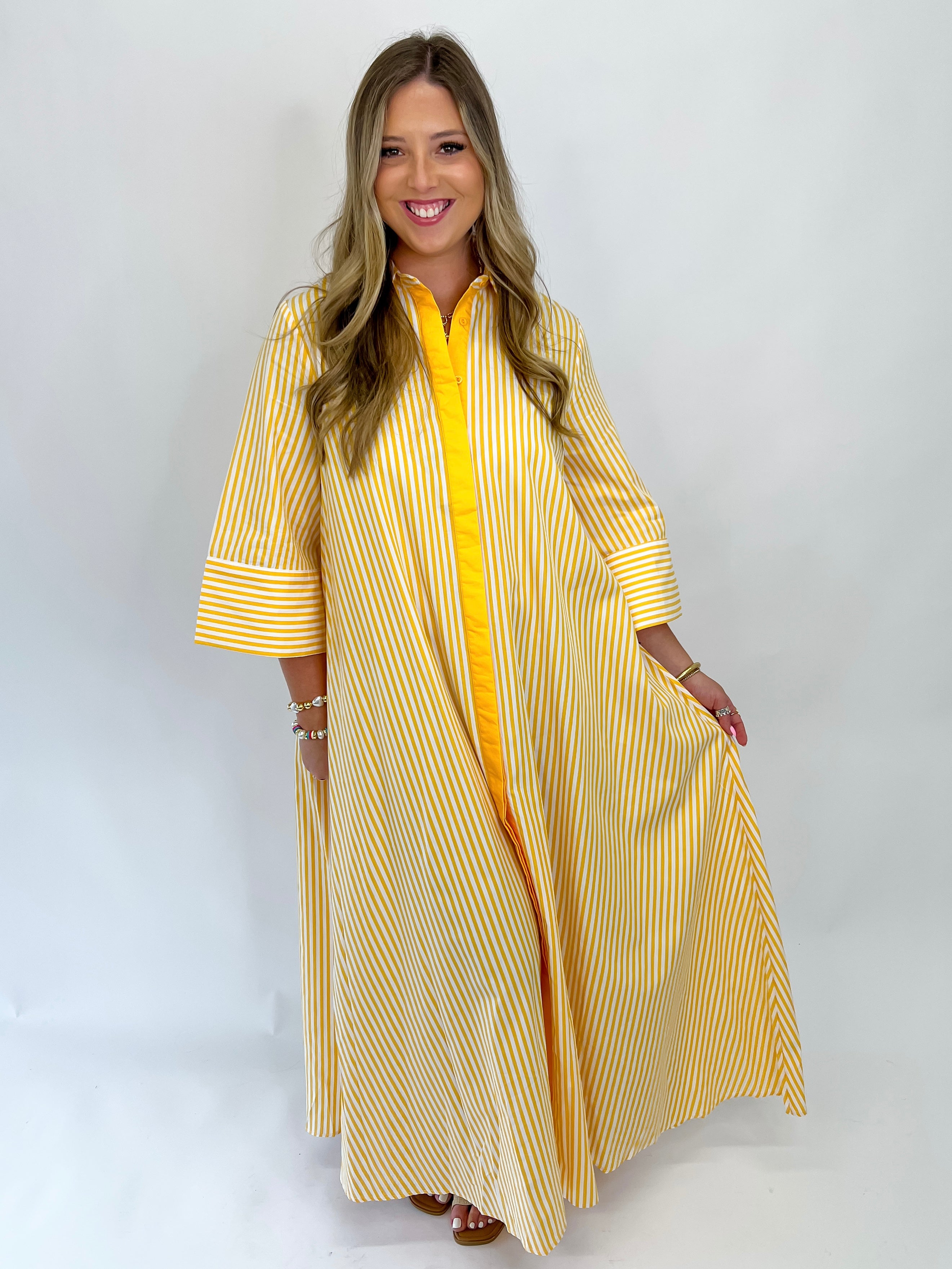Brunch In Capri Maxi Dress - Yellow