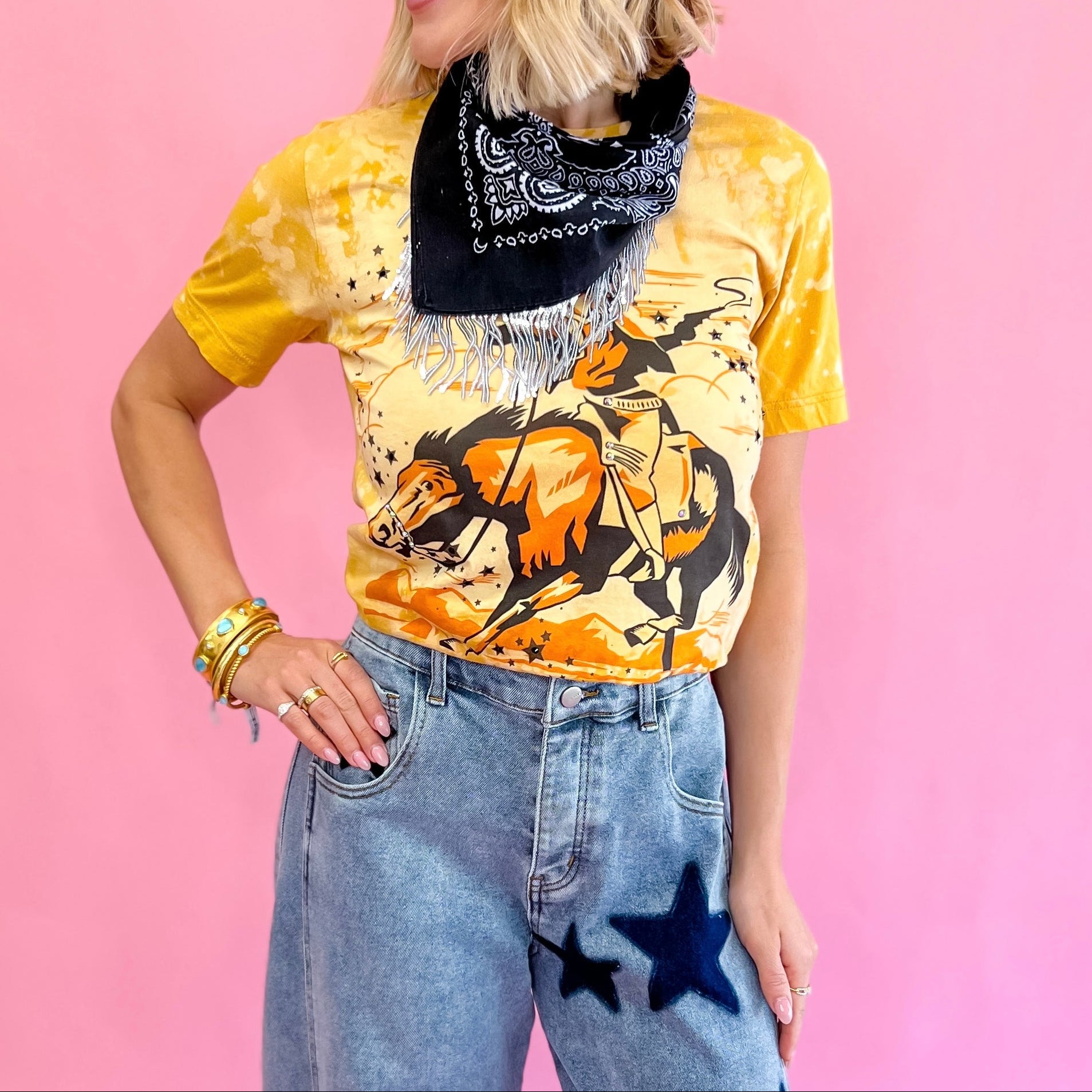 Gina Pink Label Star Cowboy Tee