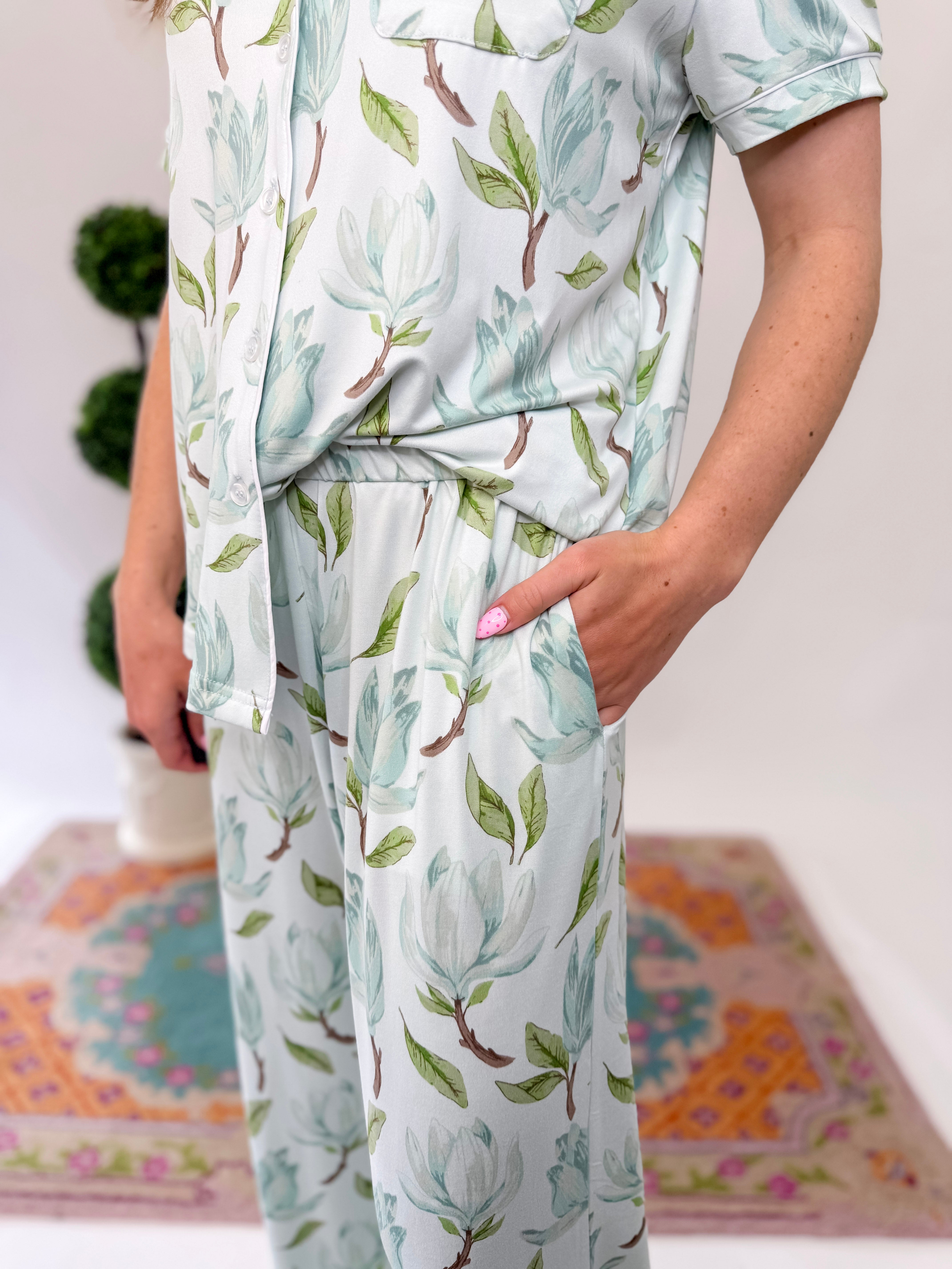 Audrey Sleep Pants - Aqua