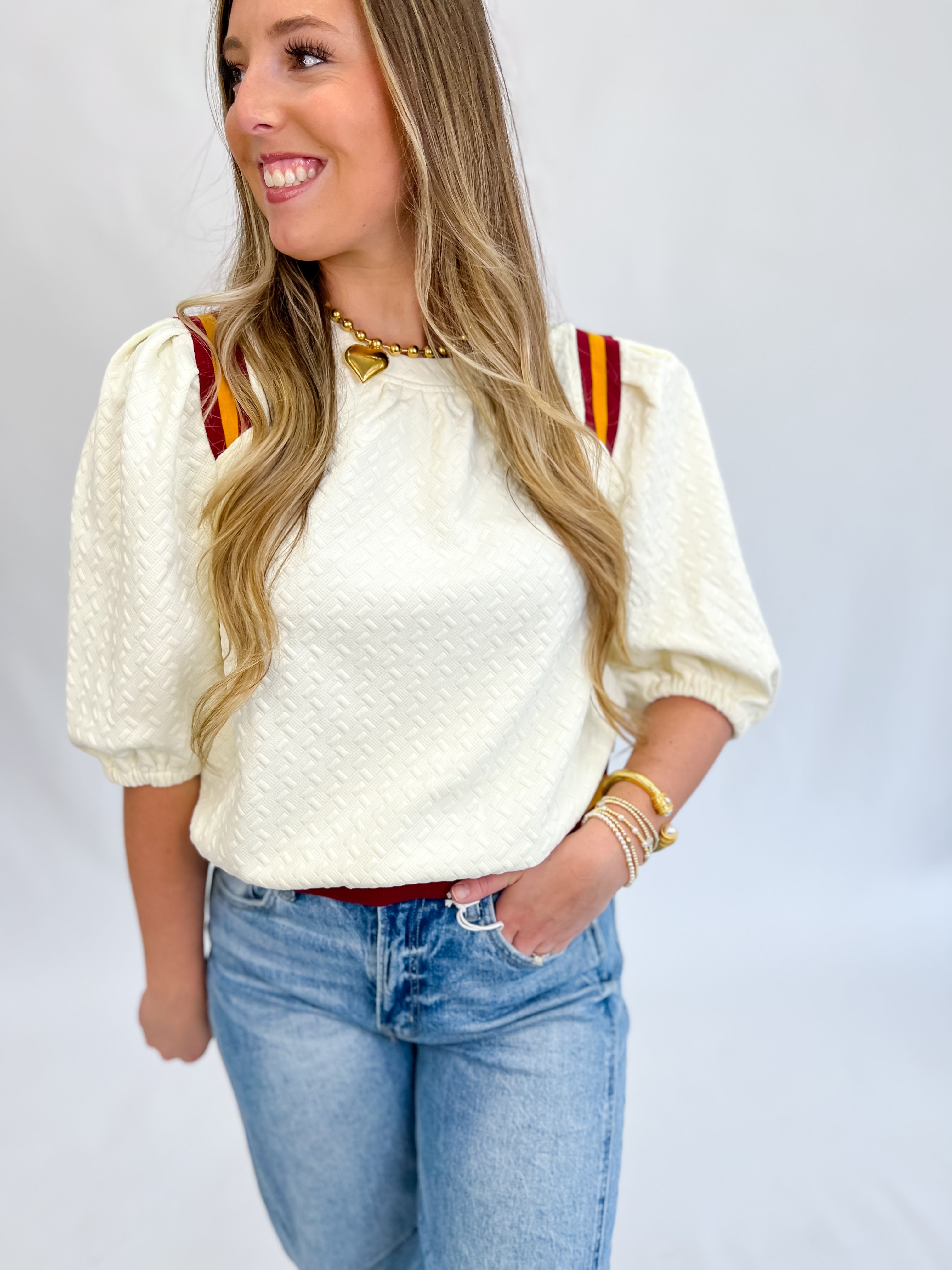 Kaylee Knit Top-Cream