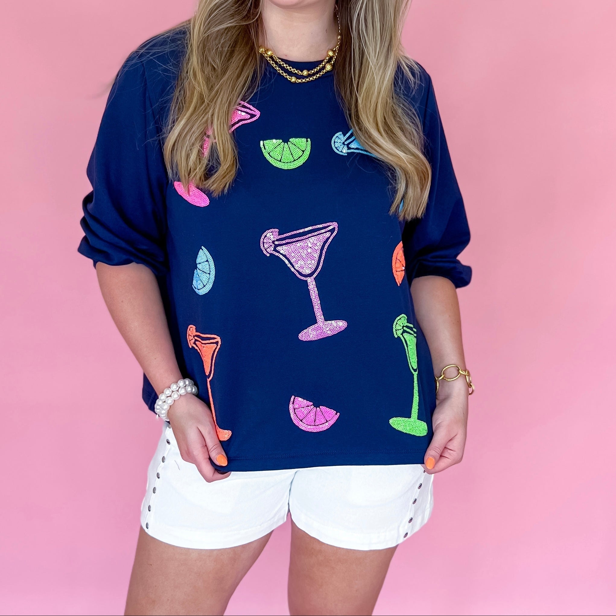 Drink Sparkle Sweatshirt- Navy
