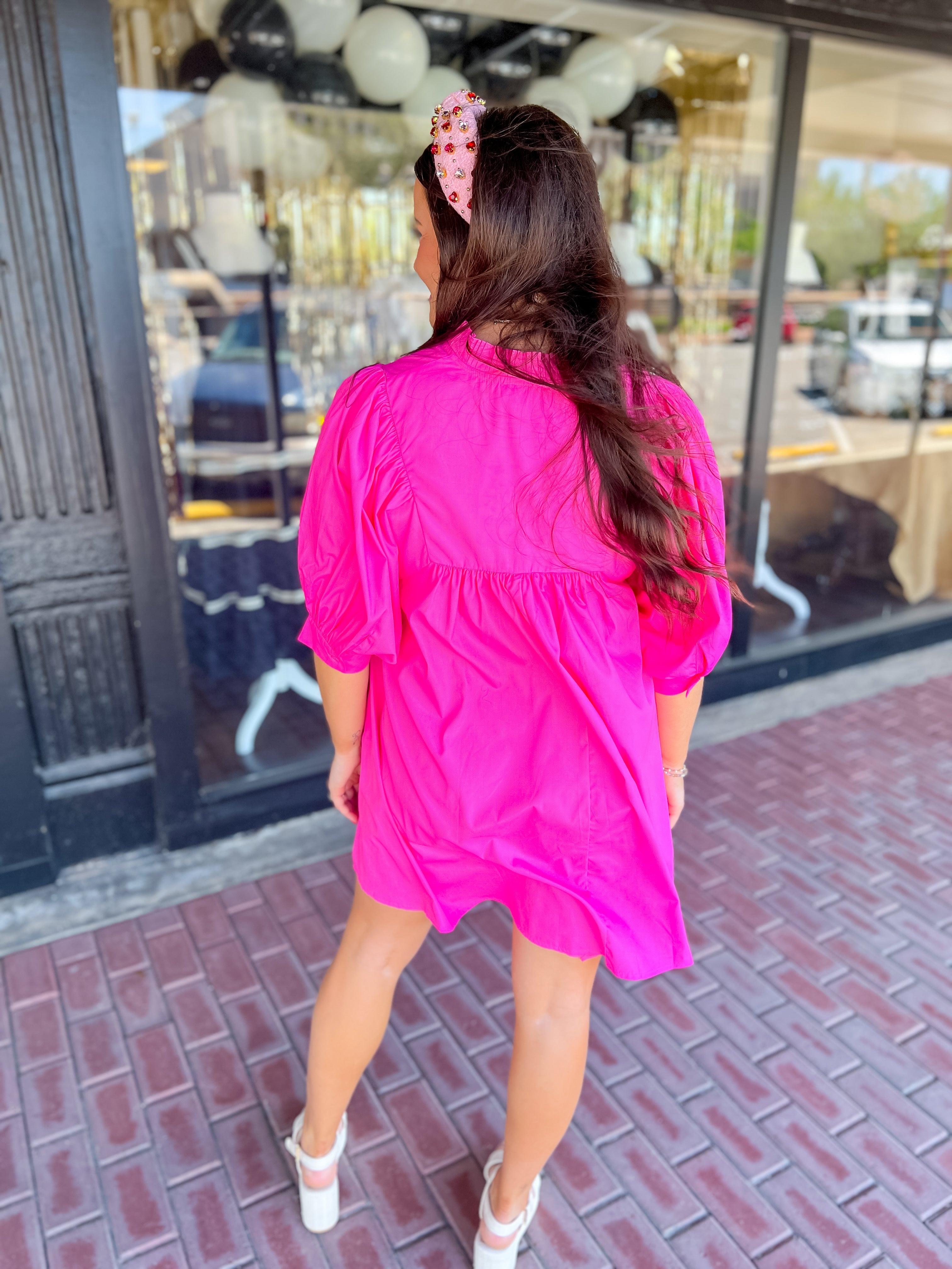 Classic Charm Dress-Pink