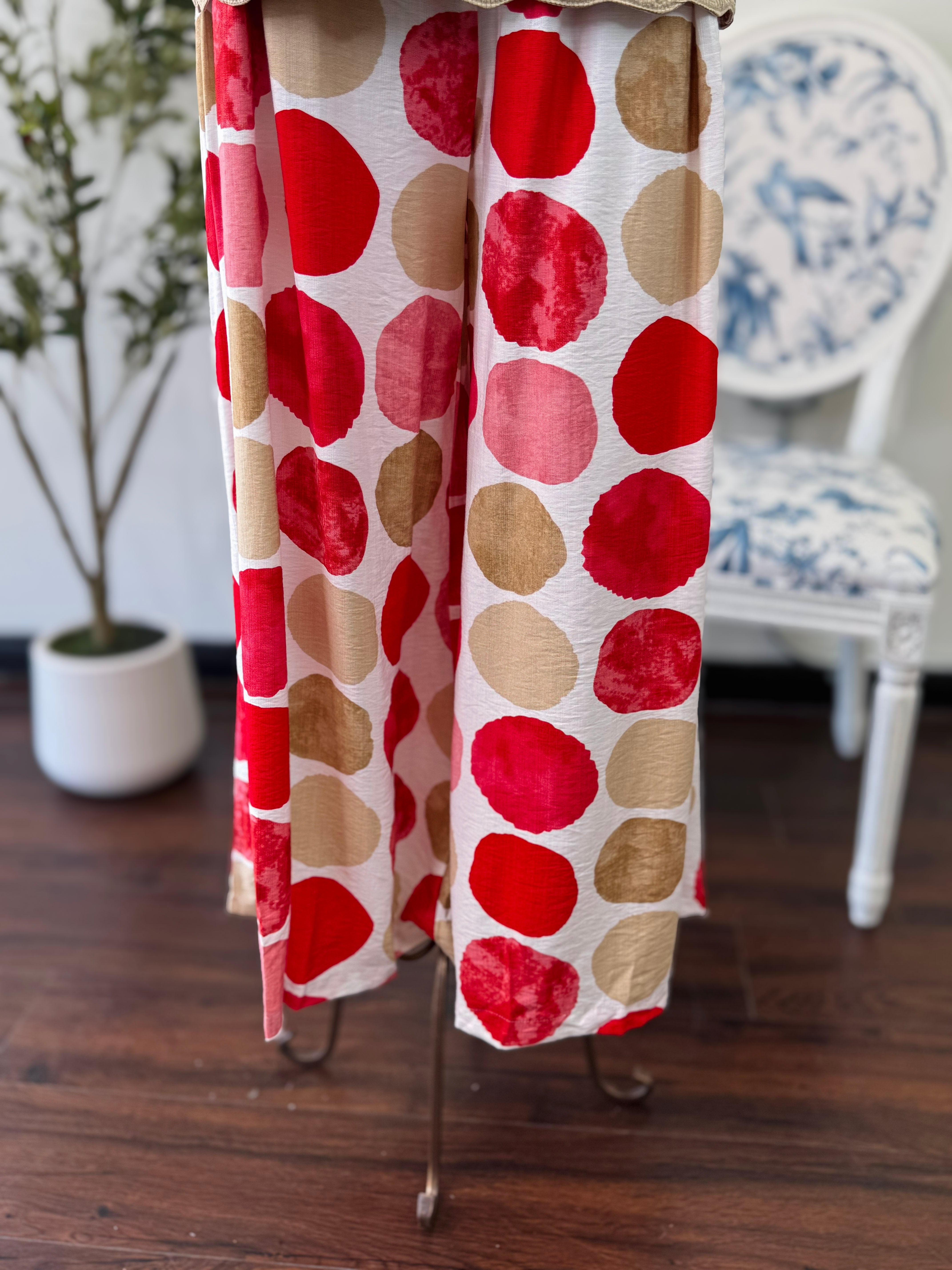 Dot Matrix Pant-Plus- Red Mix