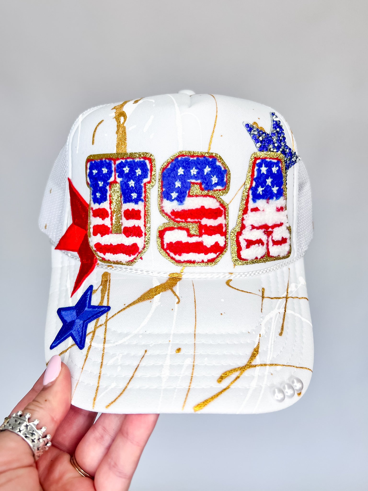 USA Splatter Paint Cap