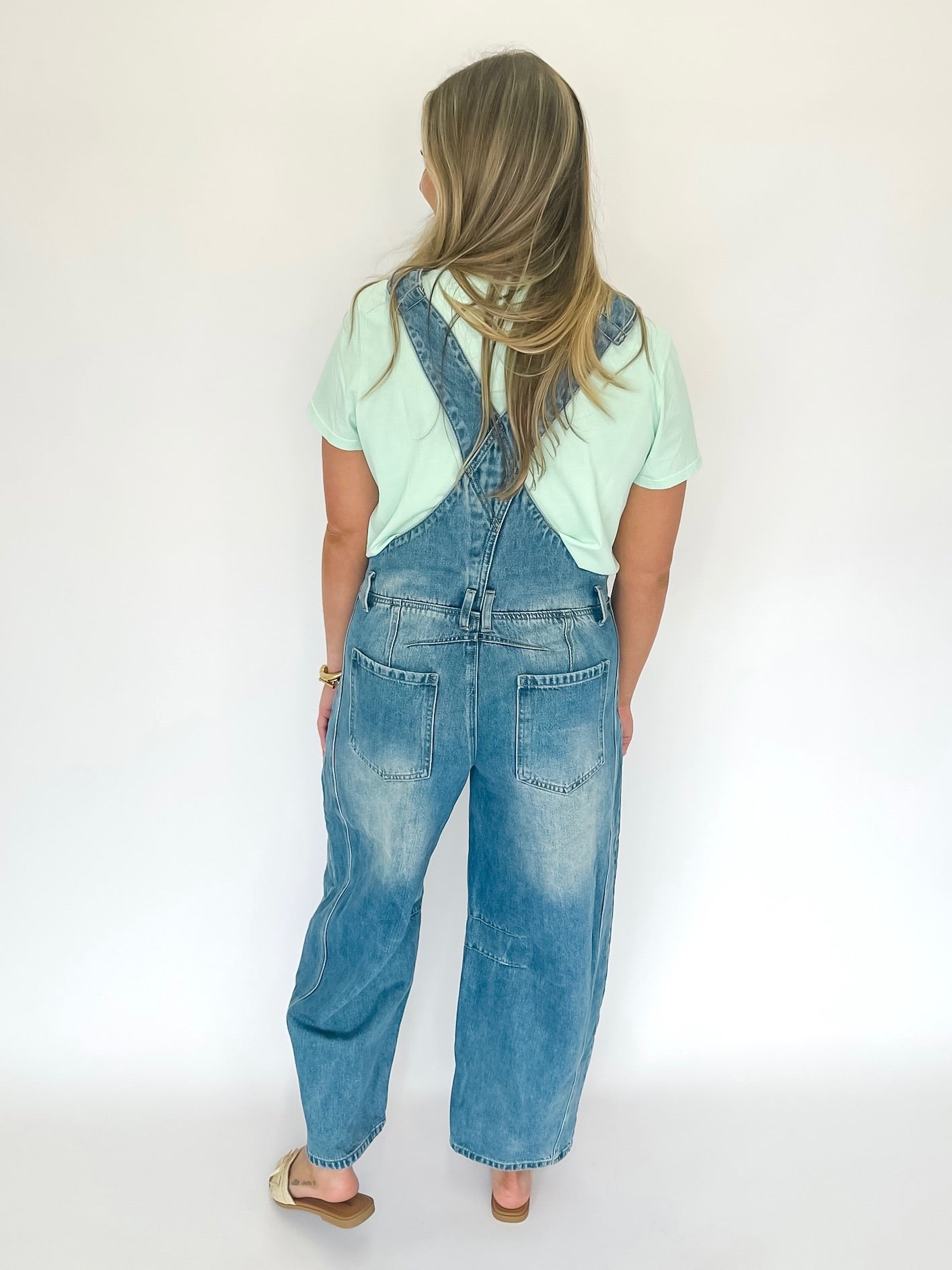 The Darcy Denim Barrel Overalls