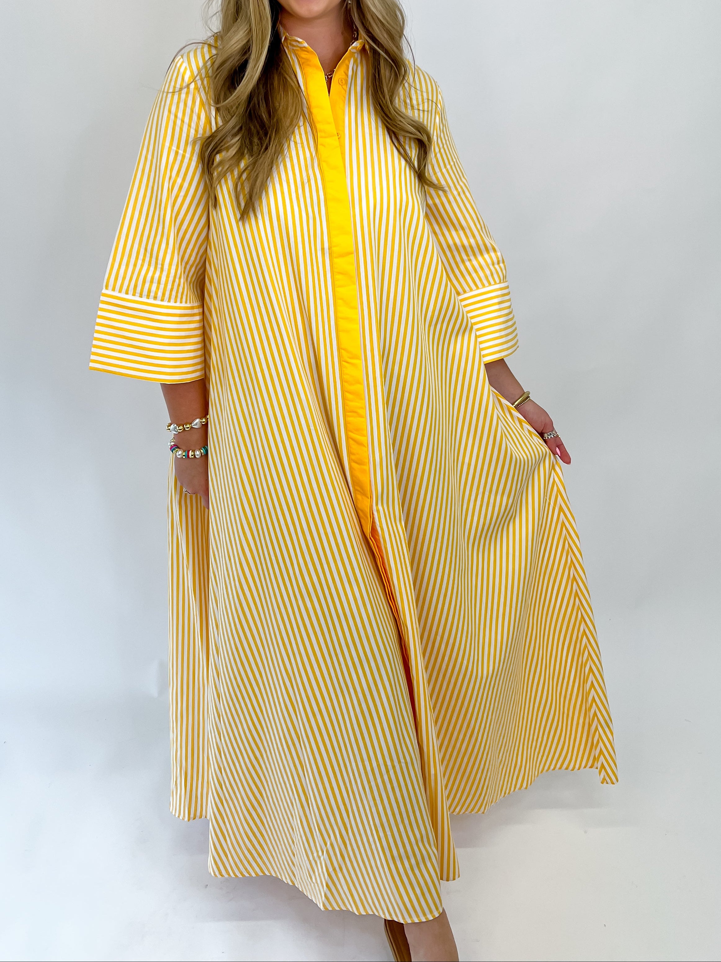 Brunch In Capri Maxi Dress - Yellow