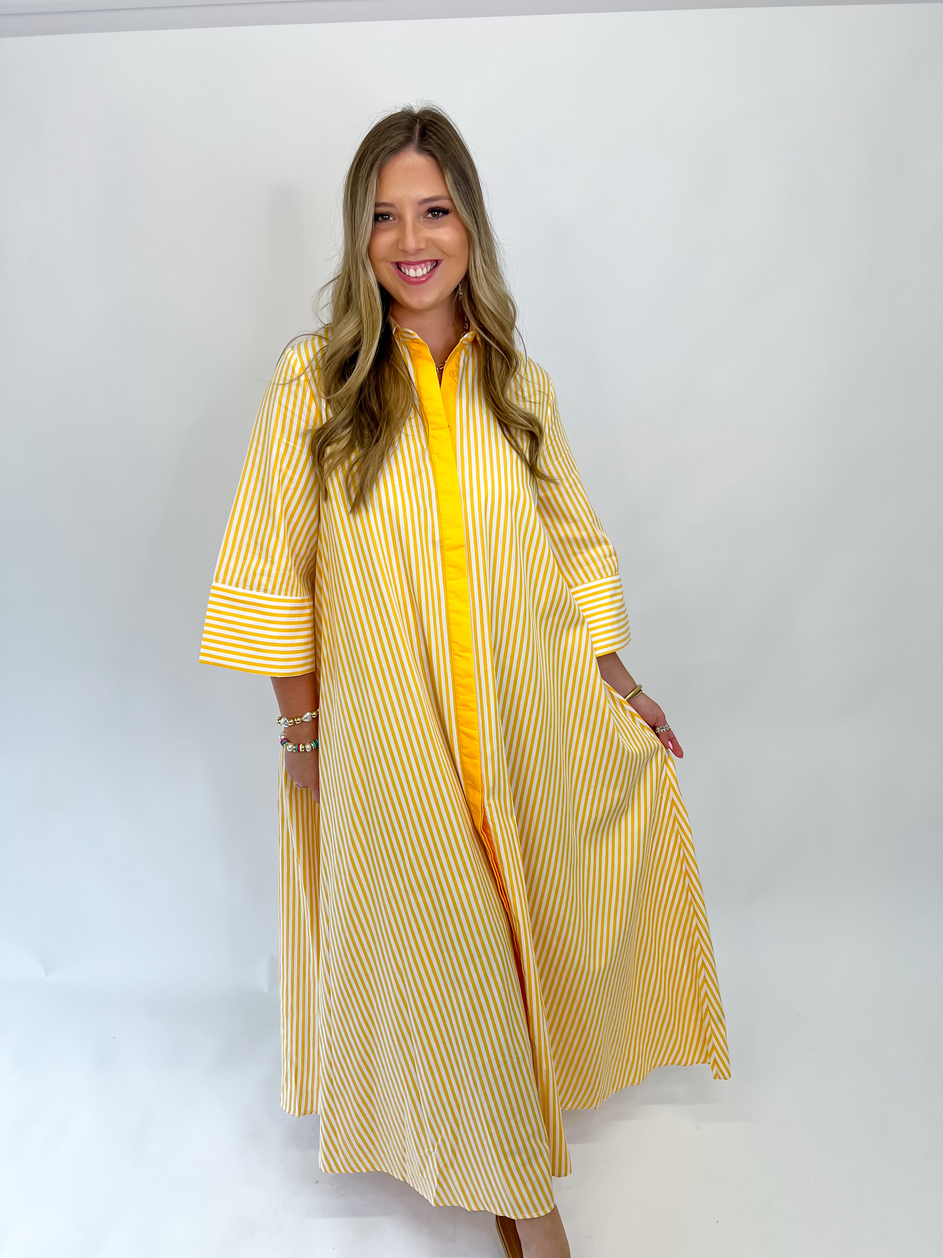 Brunch In Capri Maxi Dress - Yellow