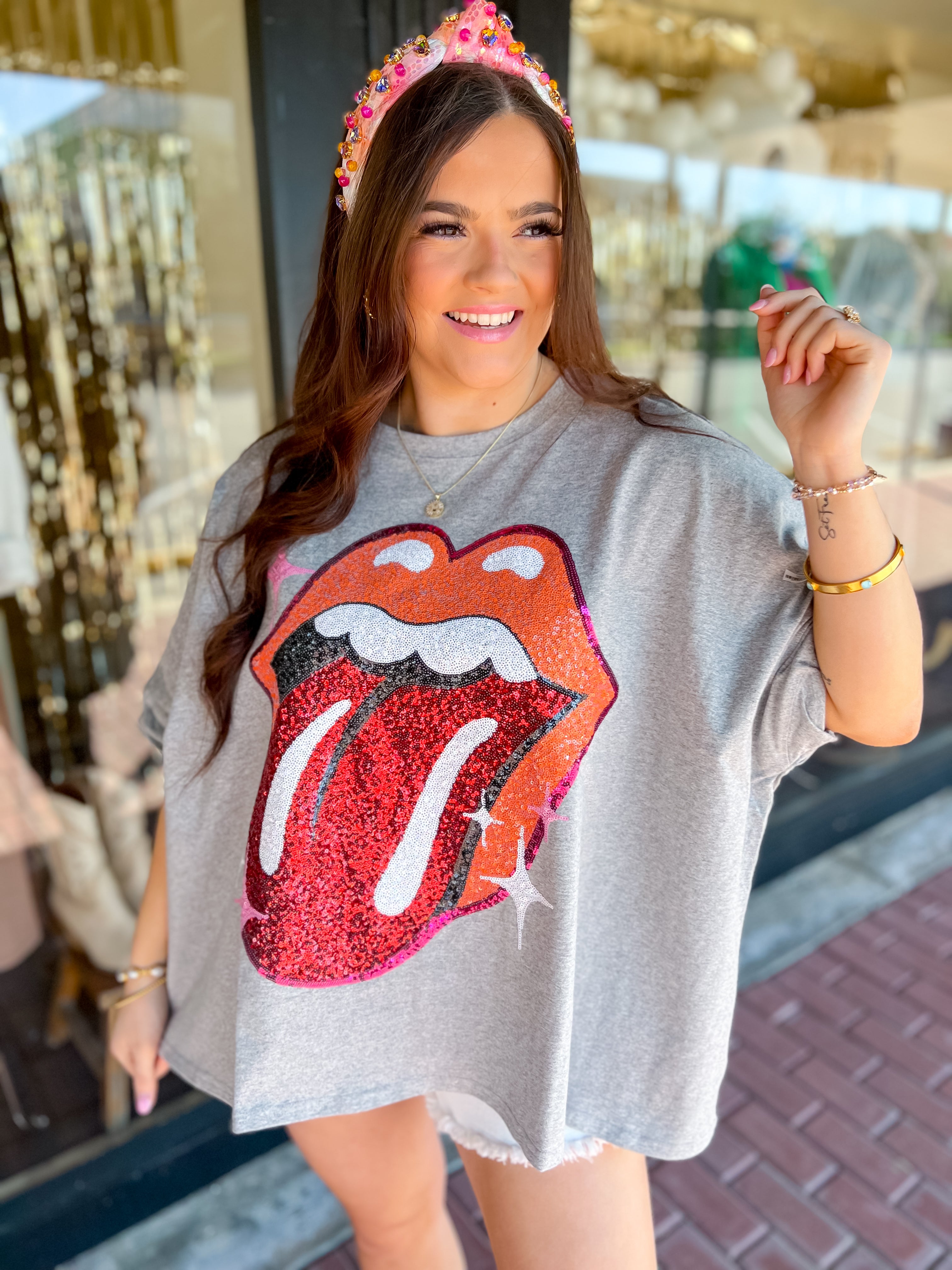 [Fantastic Fawn] Rolling Stones Sequins T-Shirt