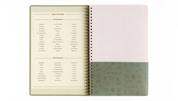 Church Notes Notebook with Maps - Olive