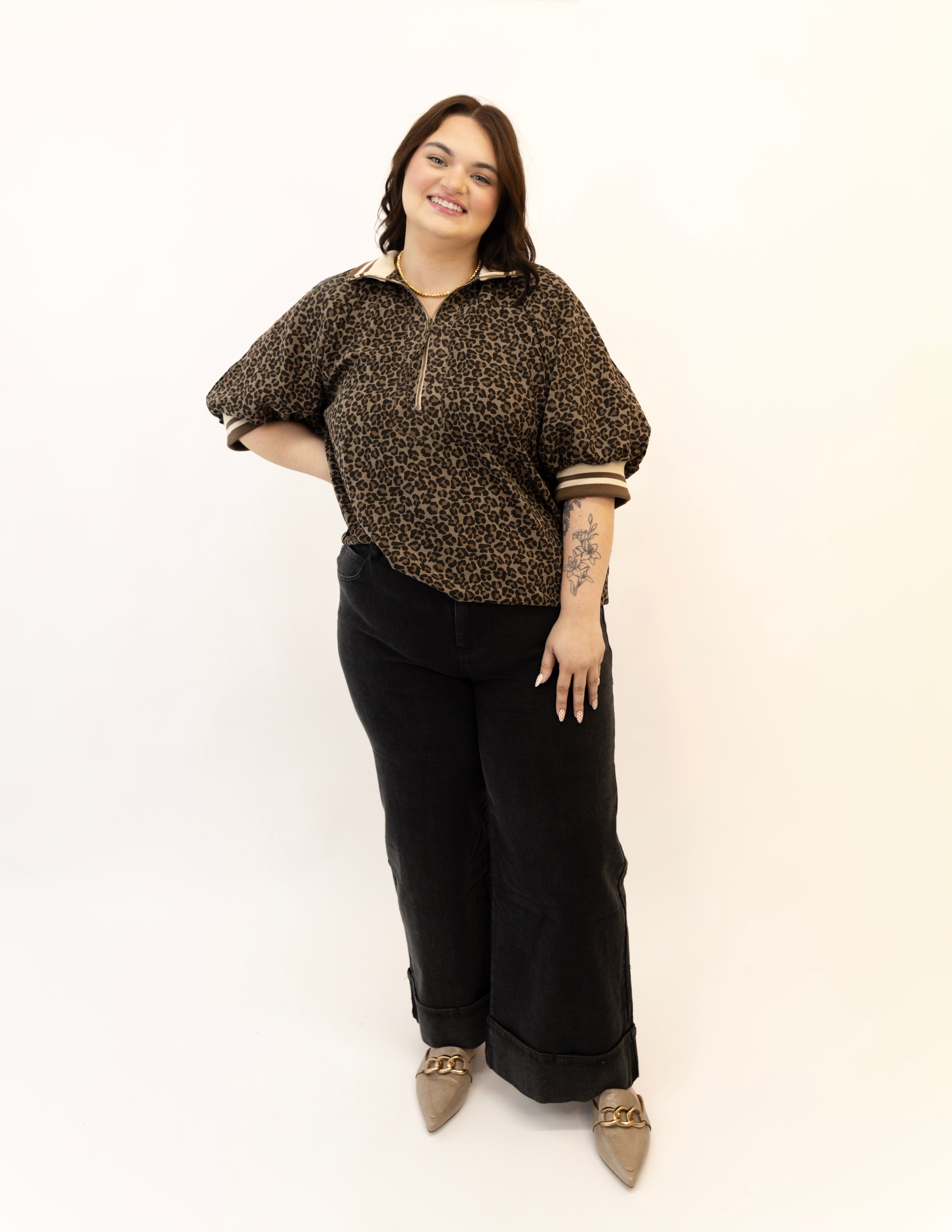 Plus Fall Thicket Leopard Top