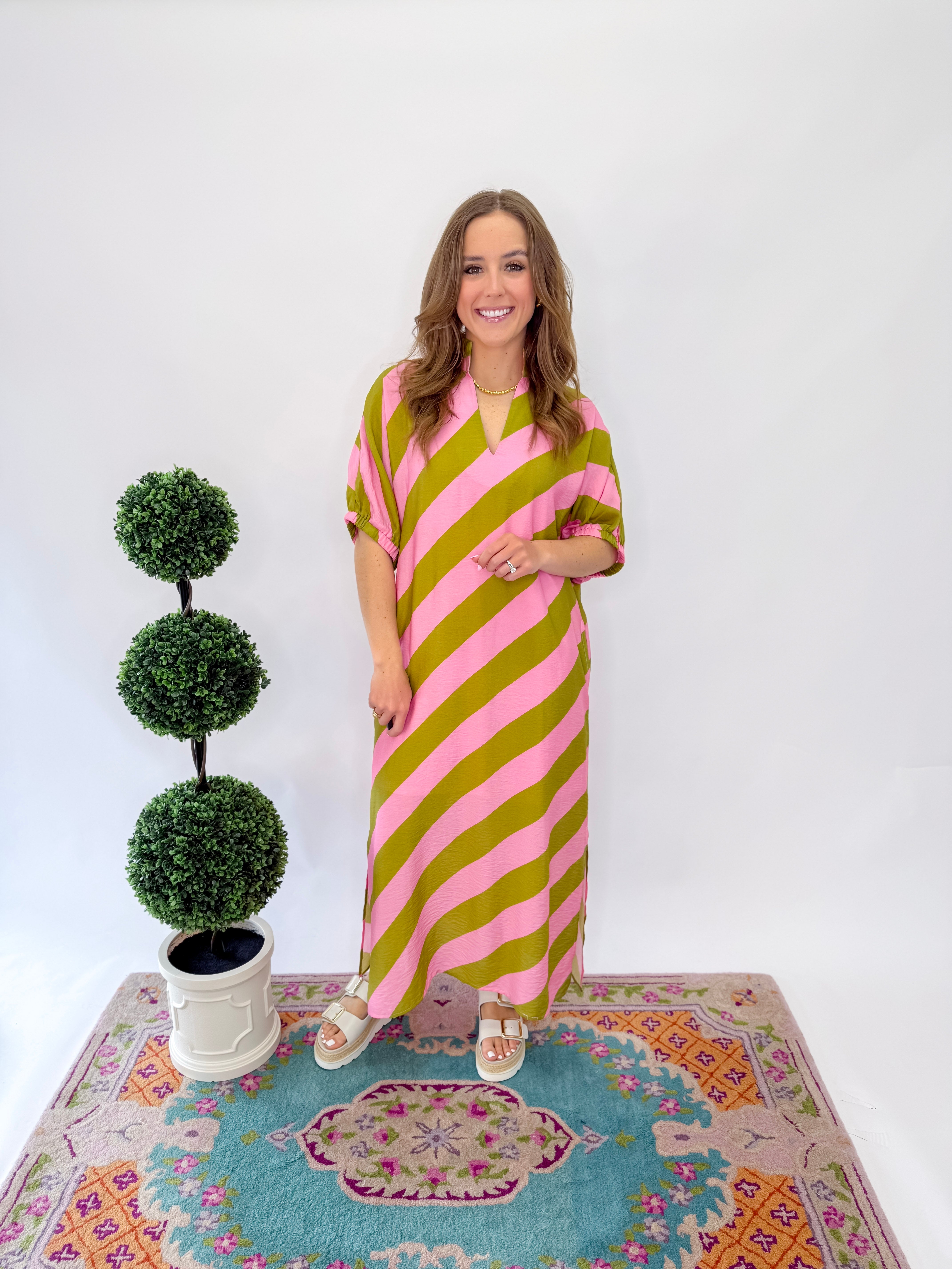 Capri Midi Dress - Kiwi Pink