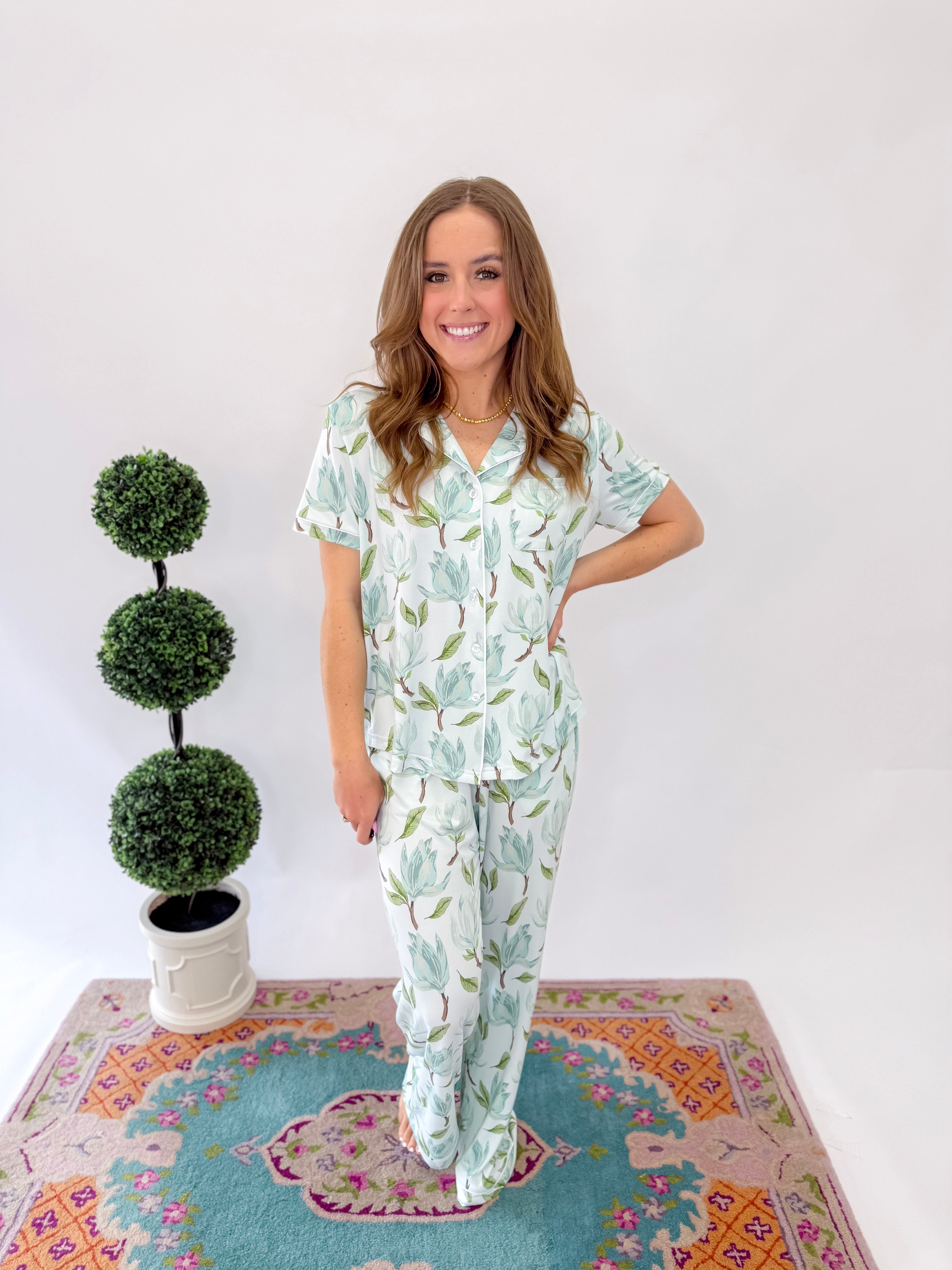 Audrey Sleep Pants - Aqua