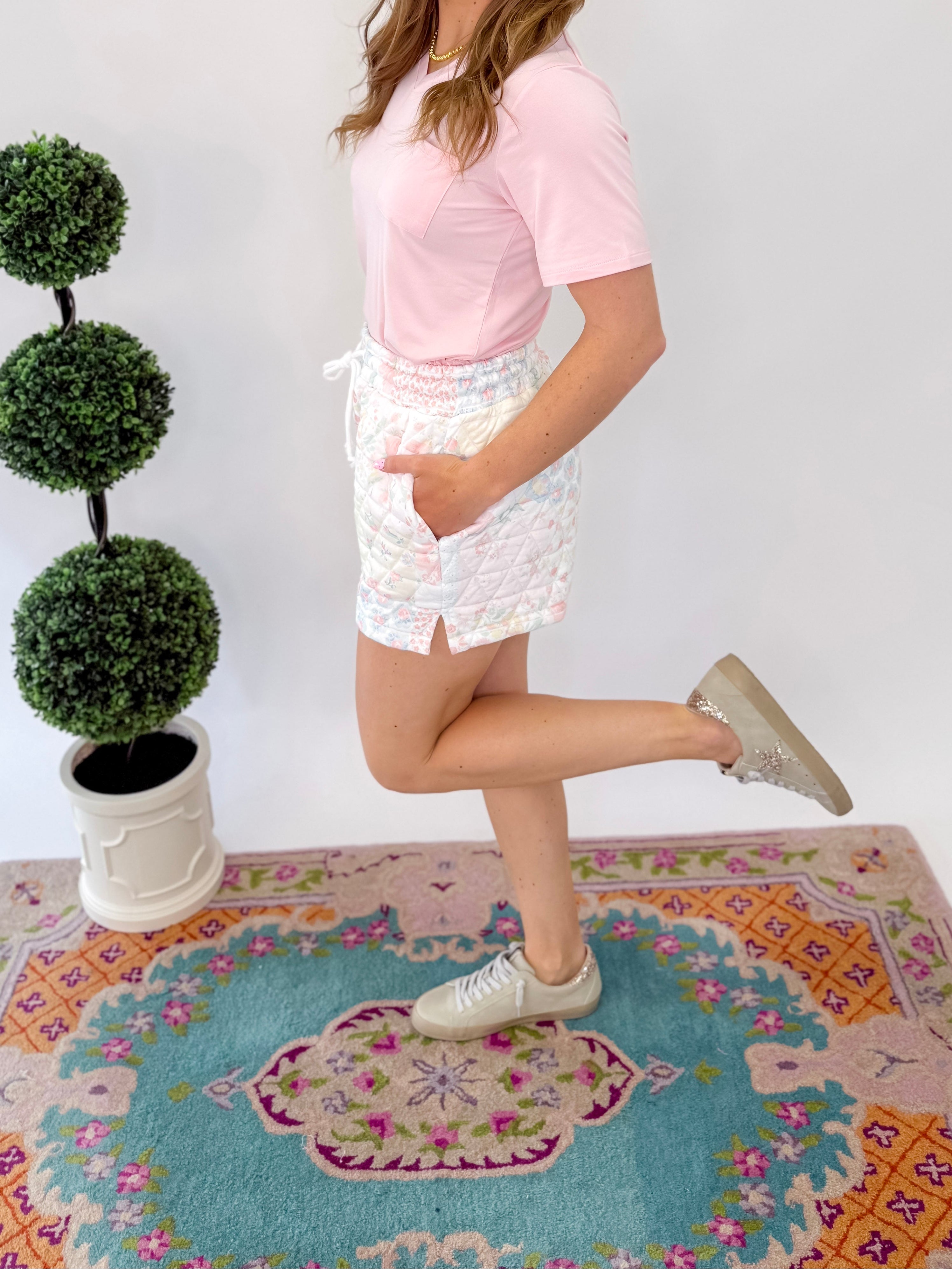 Spring Fling Textured Shorts