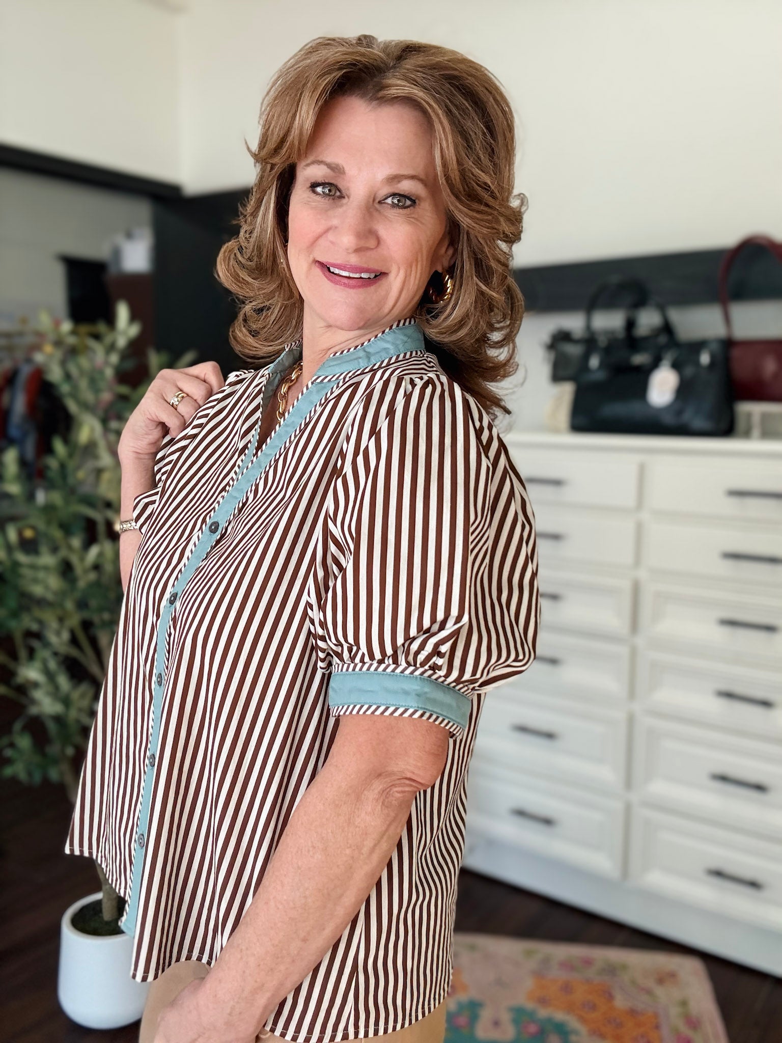 Brown Peppermint Top  - Brown