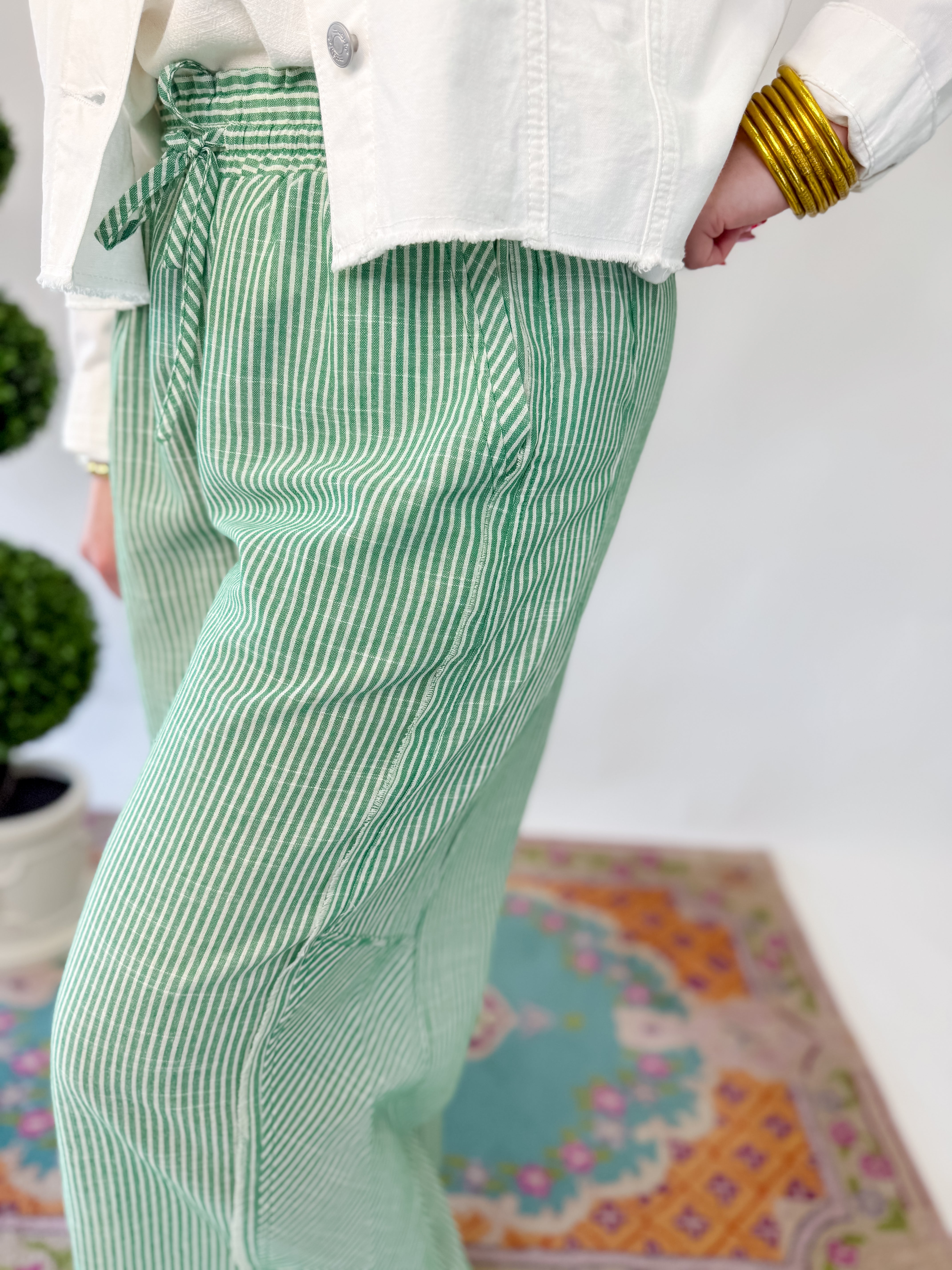 Garden Stroll Wide Leg Pants - Green