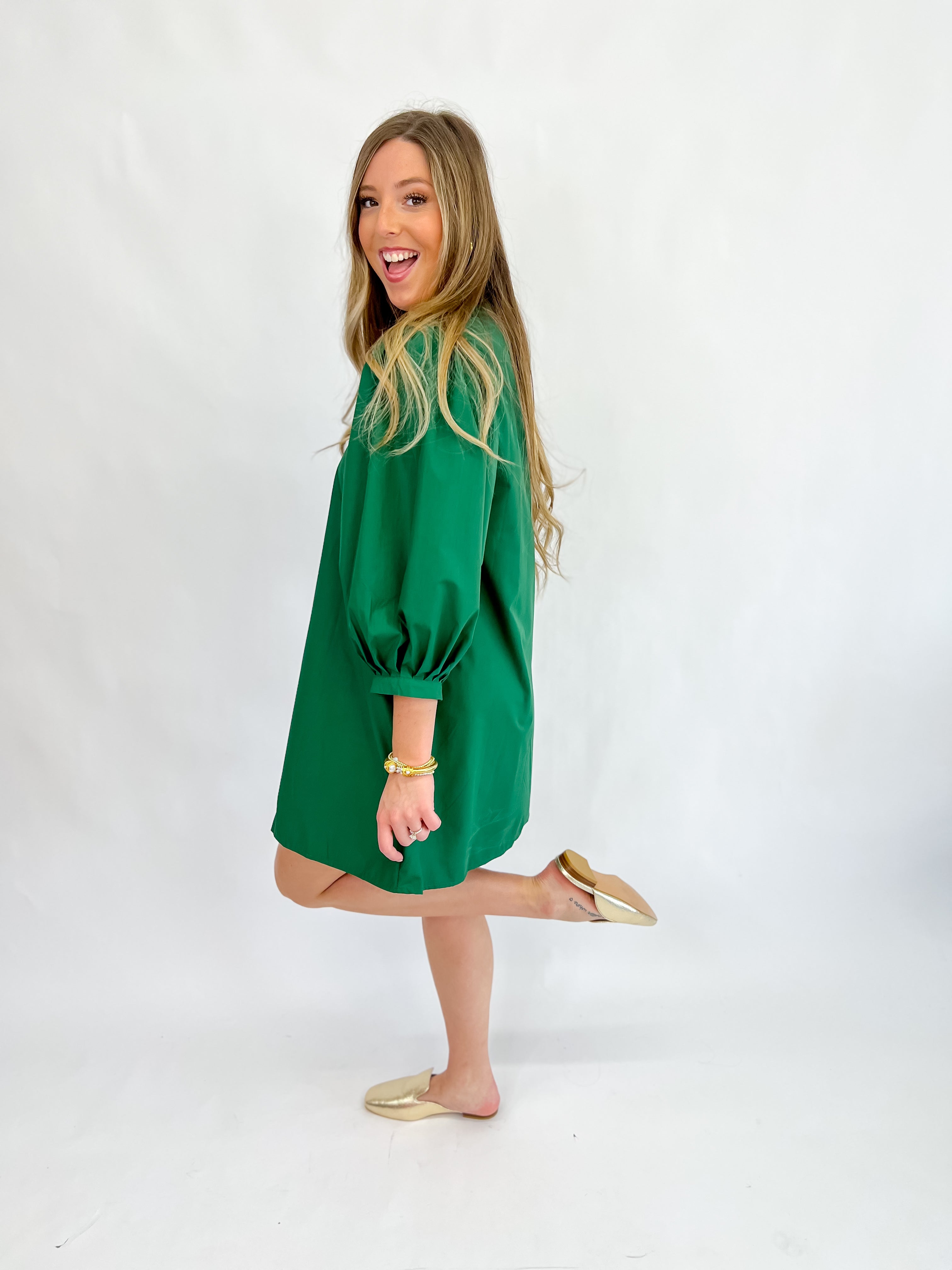 [Entro] Bring Me Along Mini Dress-Green